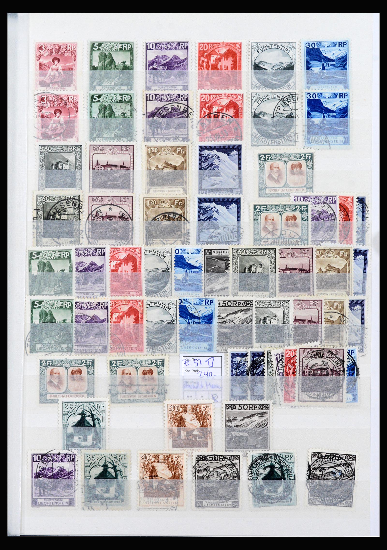 40380 0009 - Postzegel verzameling 40380 Liechtenstein 1912-1974.