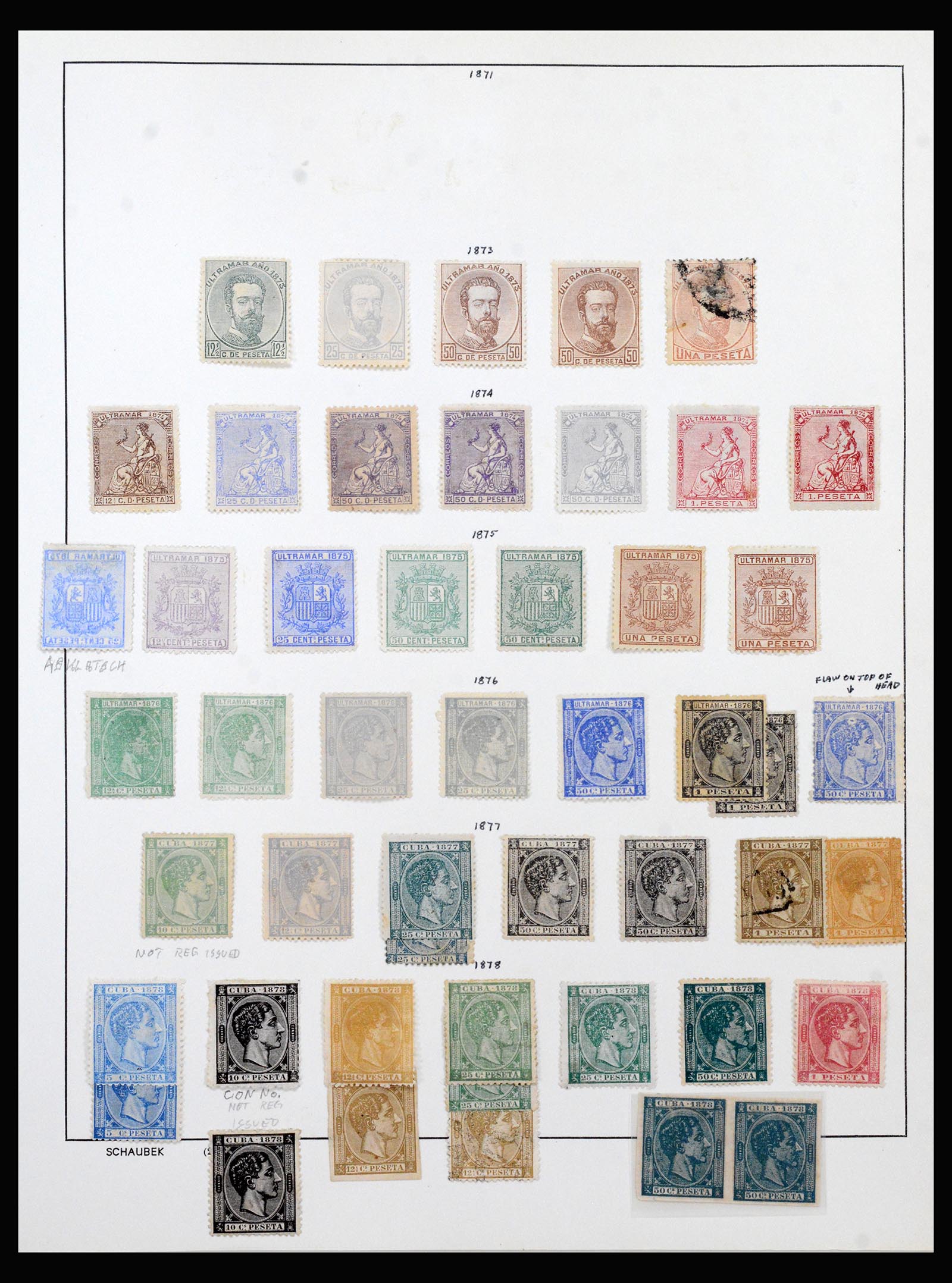 40382 0001 - Postzegel verzameling 40382 Cuba 1873-1960.