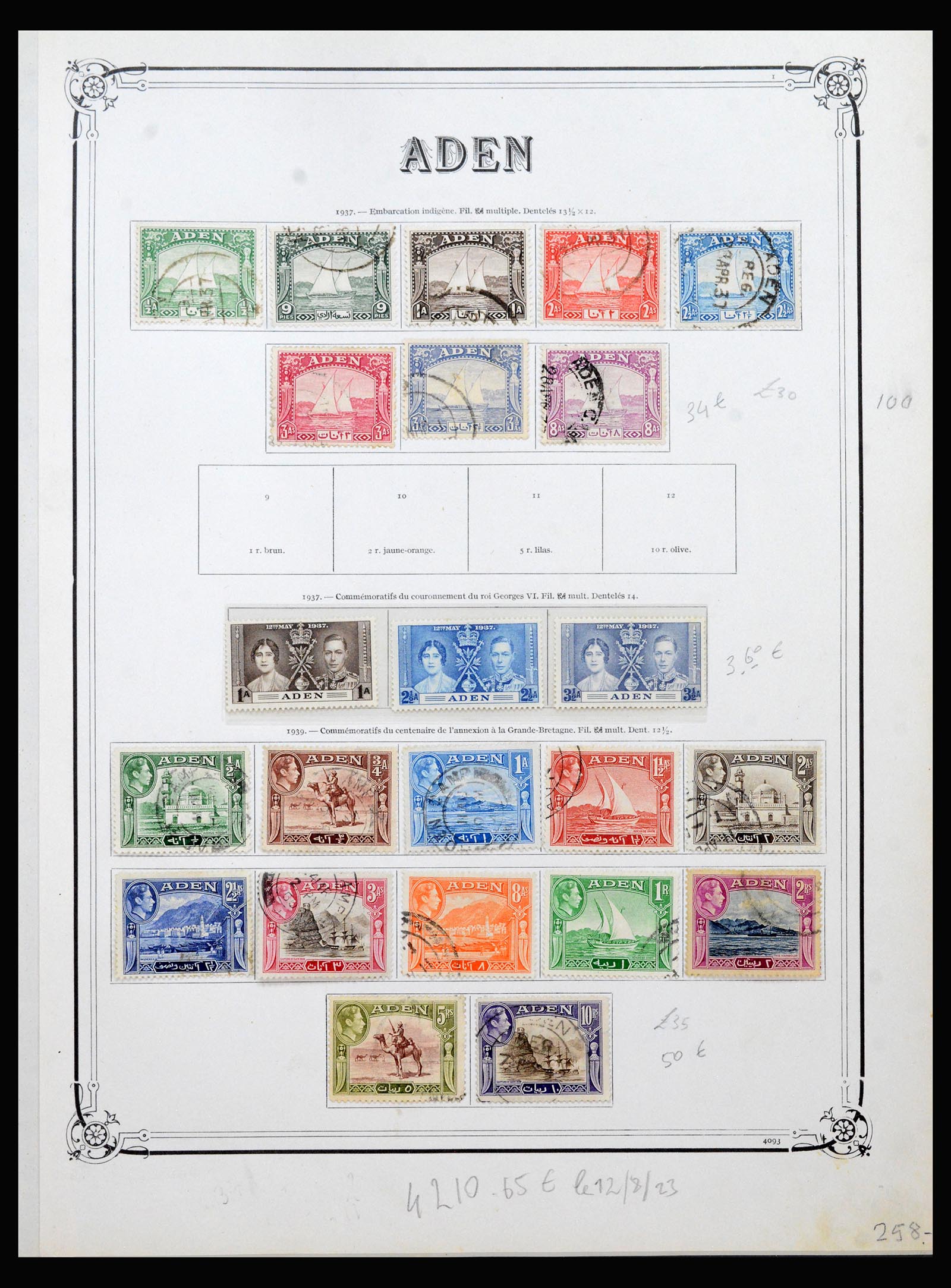 40383 0001 - Stamp collection 40383 British territories in the Middle East 1938-1970.