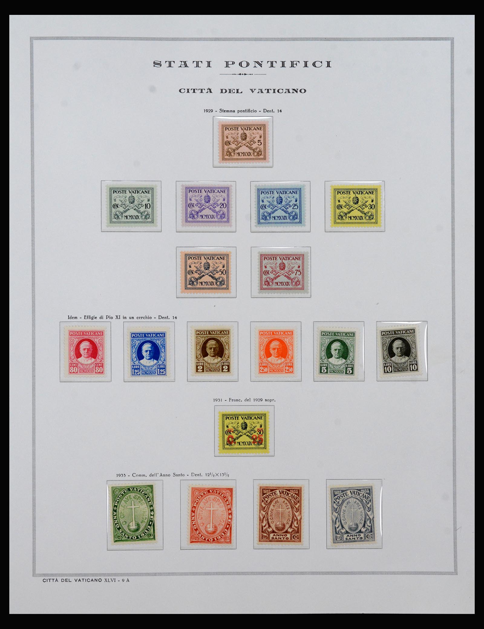 40390 0001 - Postzegel verzameling 40390 Varticaan 1929-1958.