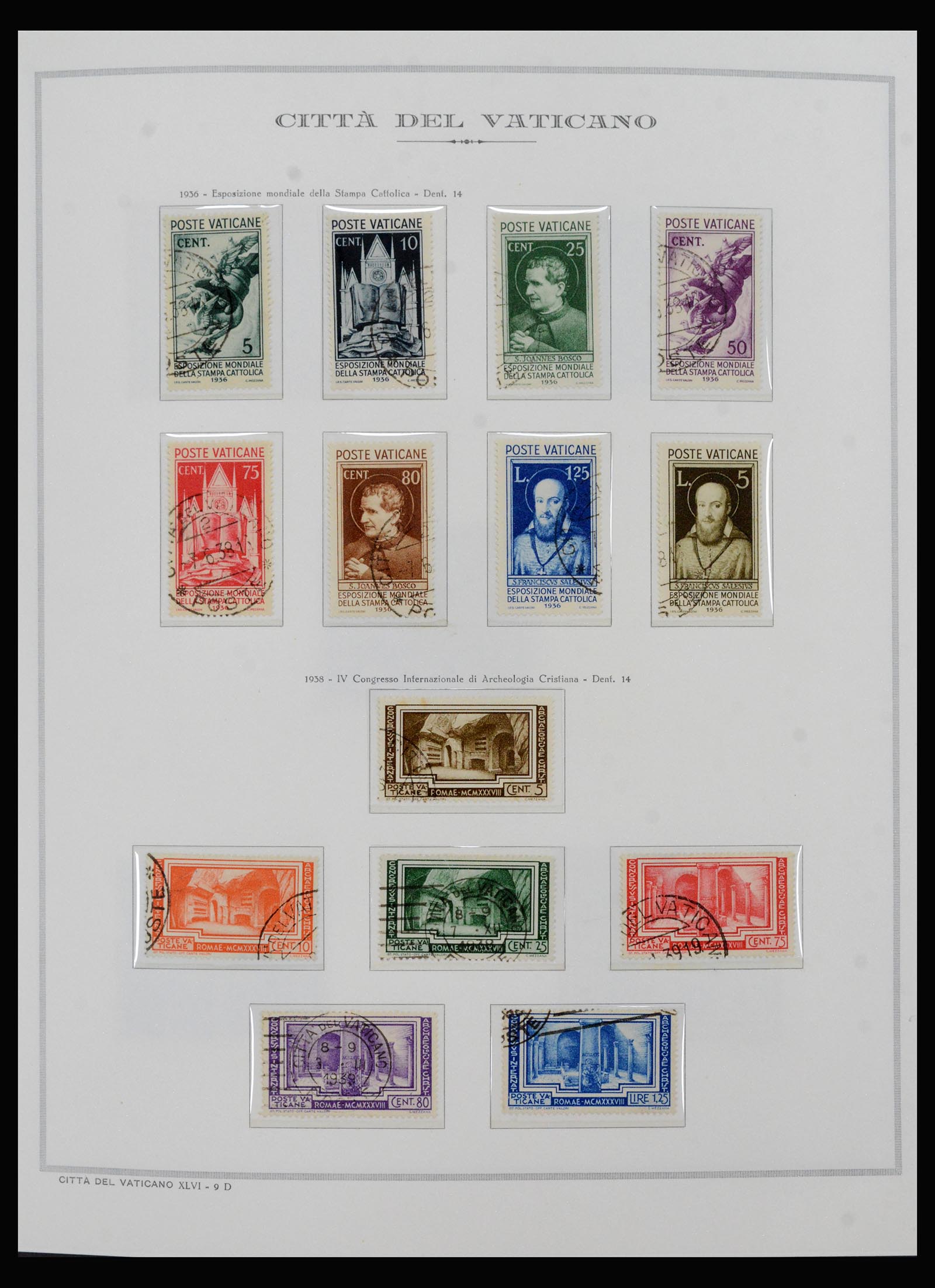 40390 0009 - Postzegel verzameling 40390 Varticaan 1929-1958.