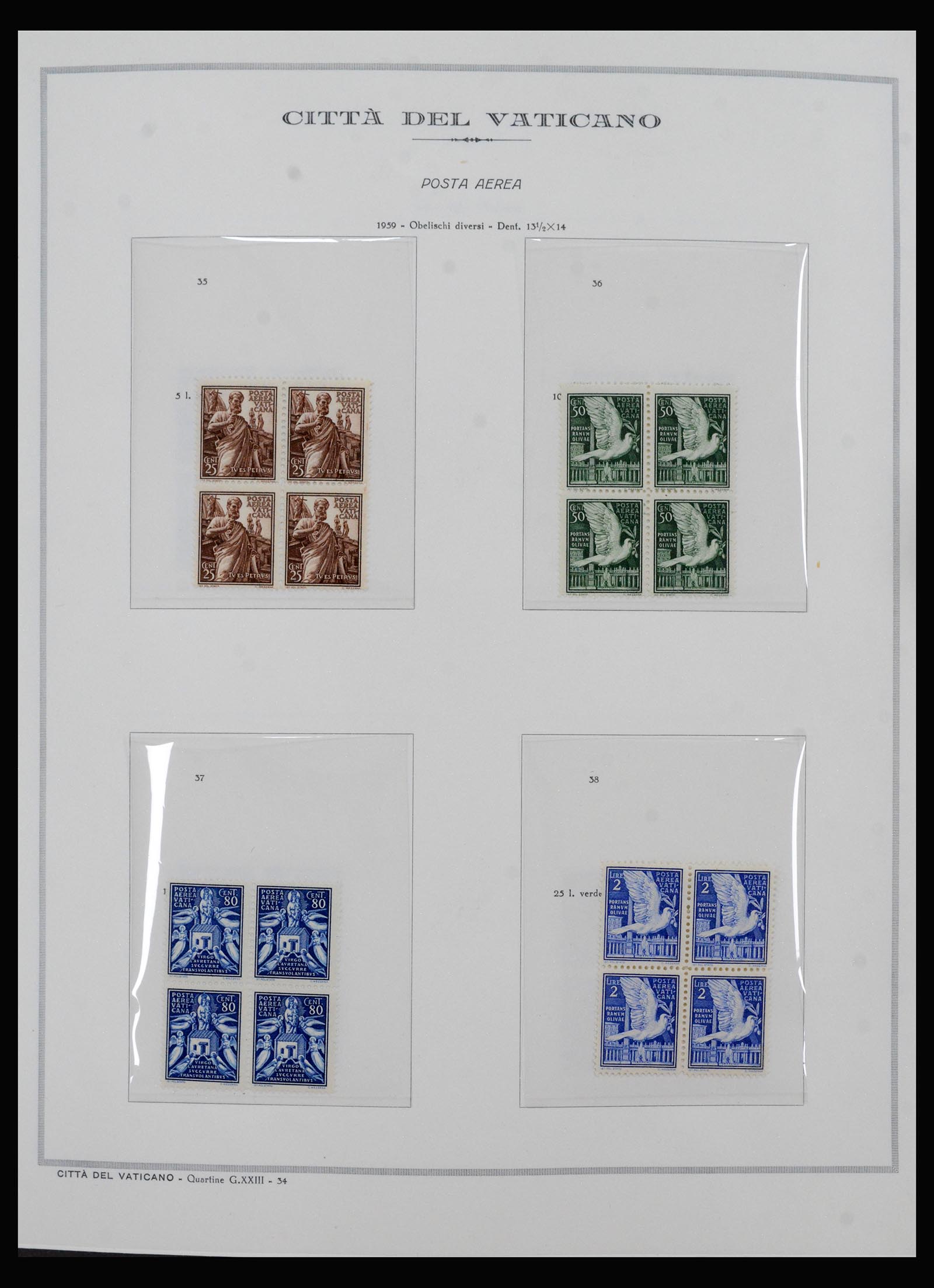40390 0014 - Postzegel verzameling 40390 Varticaan 1929-1958.