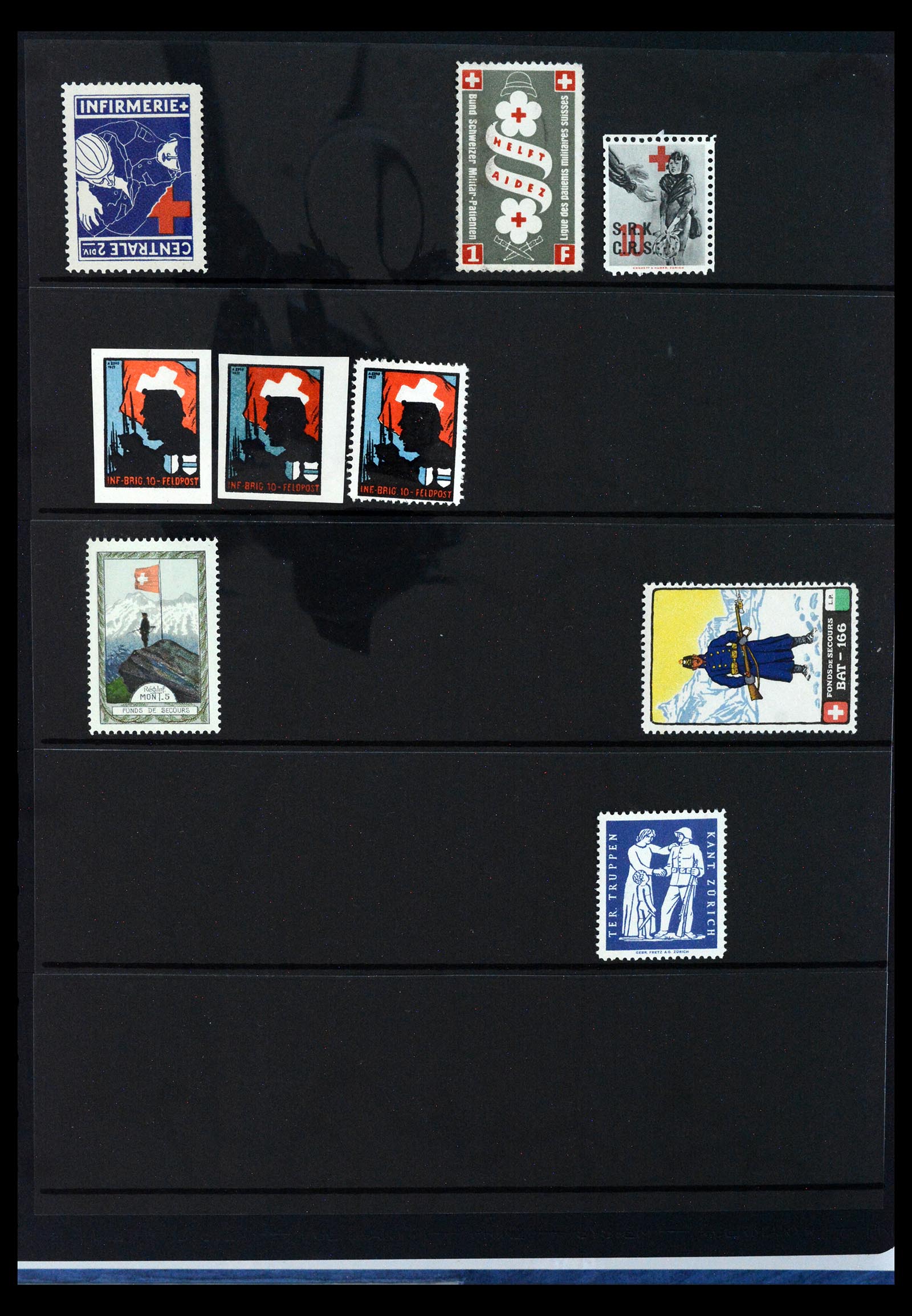 40392 0003 - Postzegel verzameling 40392 Zwitserland soldatenzegels 1939-1945.