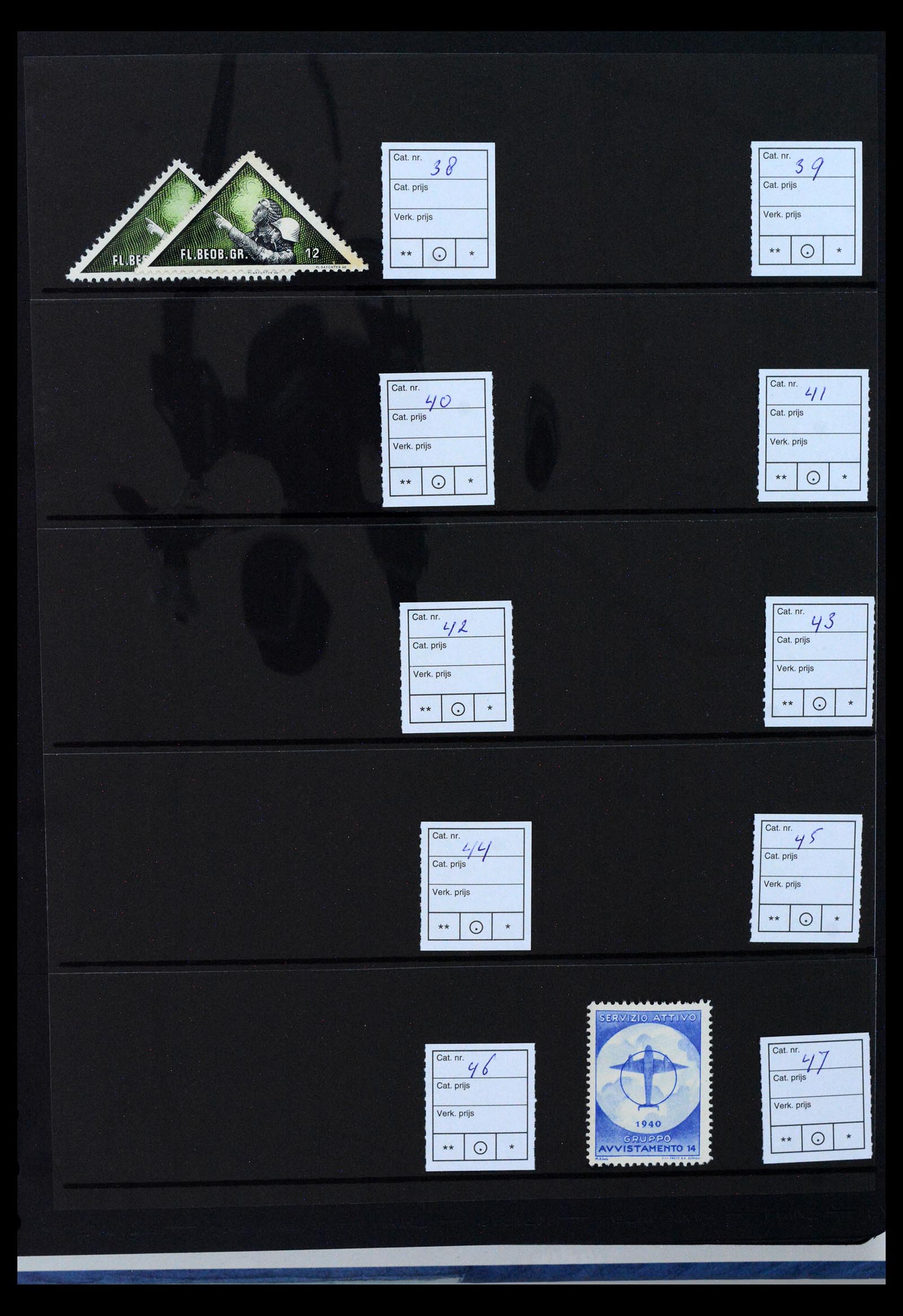40392 0008 - Postzegel verzameling 40392 Zwitserland soldatenzegels 1939-1945.