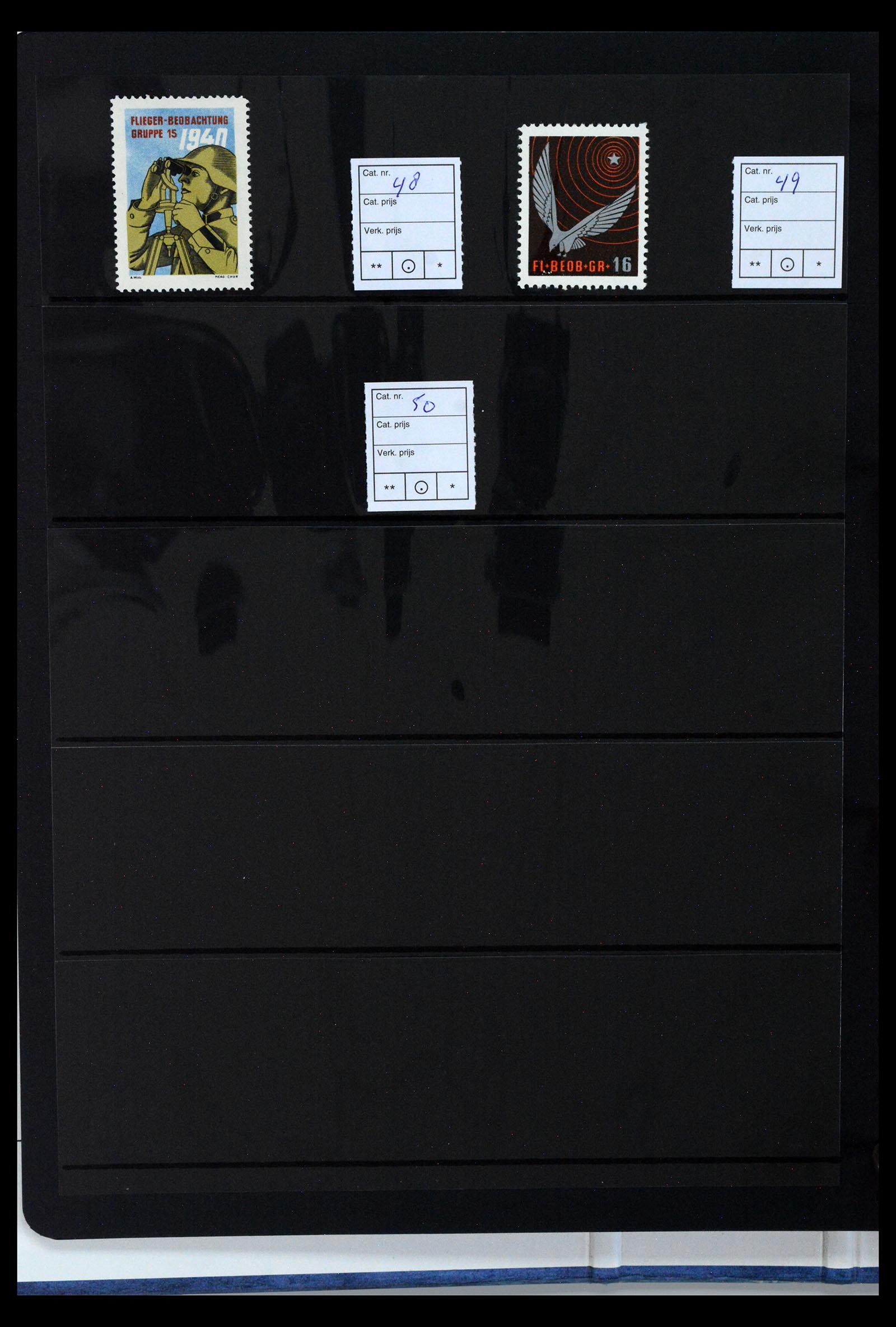 40392 0009 - Postzegel verzameling 40392 Zwitserland soldatenzegels 1939-1945.