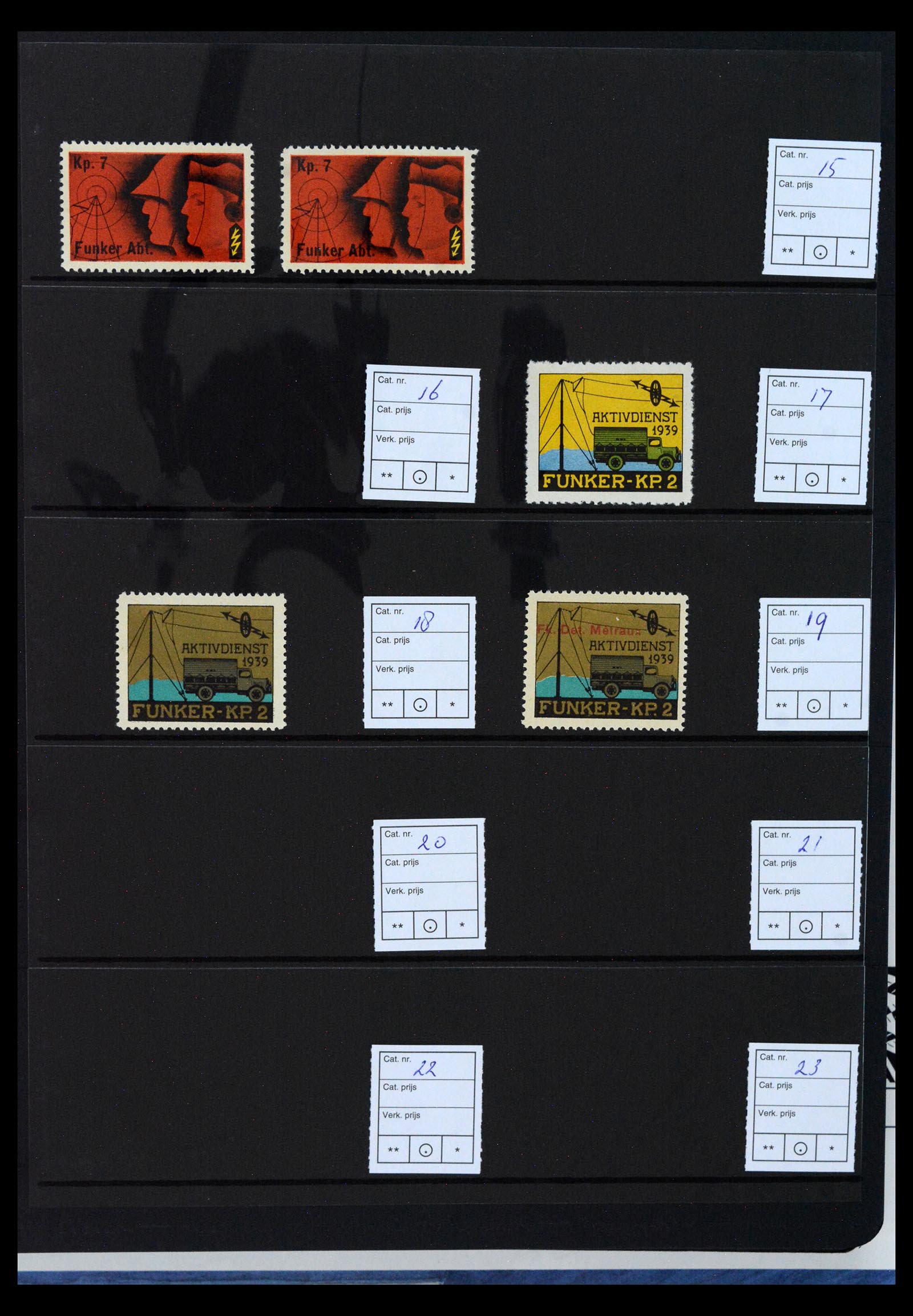 40392 0012 - Postzegel verzameling 40392 Zwitserland soldatenzegels 1939-1945.
