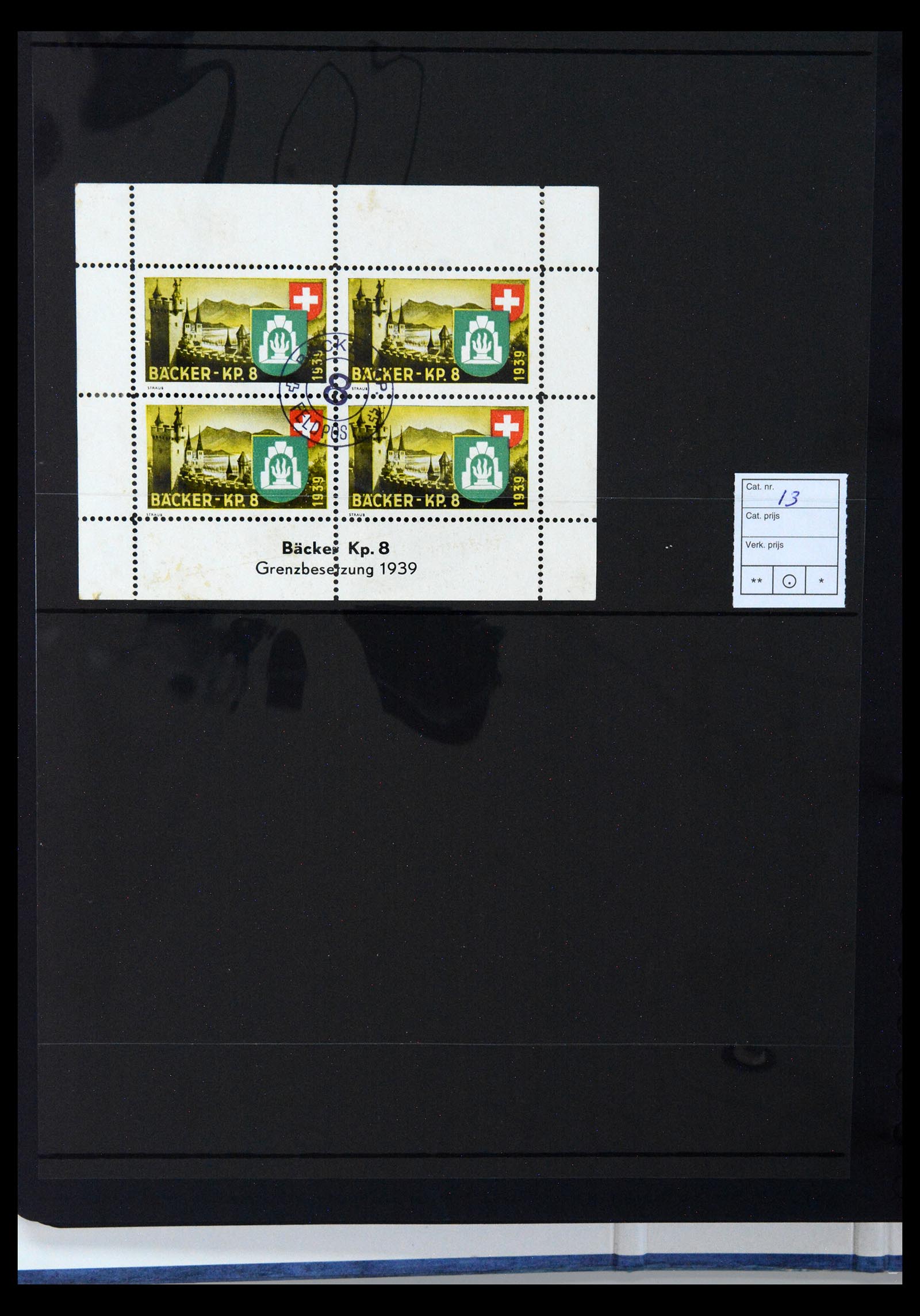 40392 0019 - Postzegel verzameling 40392 Zwitserland soldatenzegels 1939-1945.