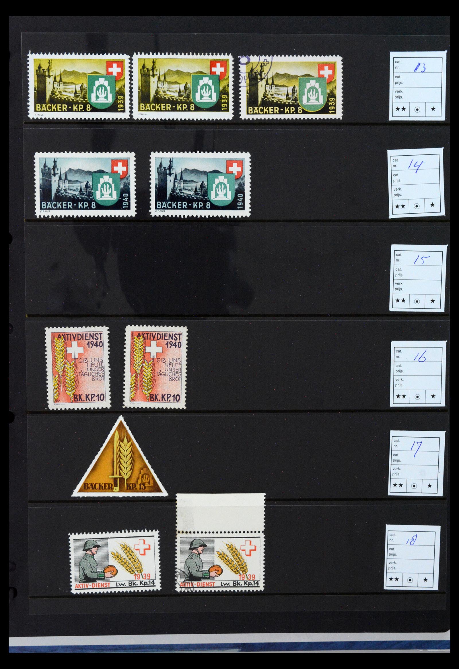 40392 0020 - Postzegel verzameling 40392 Zwitserland soldatenzegels 1939-1945.