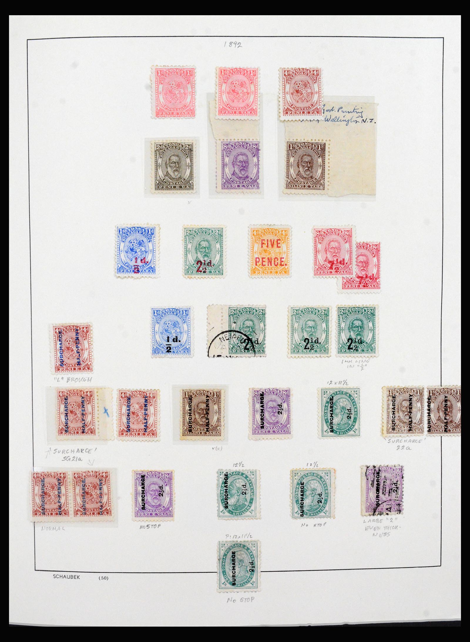 40394 0002 - Postzegel verzameling 40394 Tonga 1886-1999.