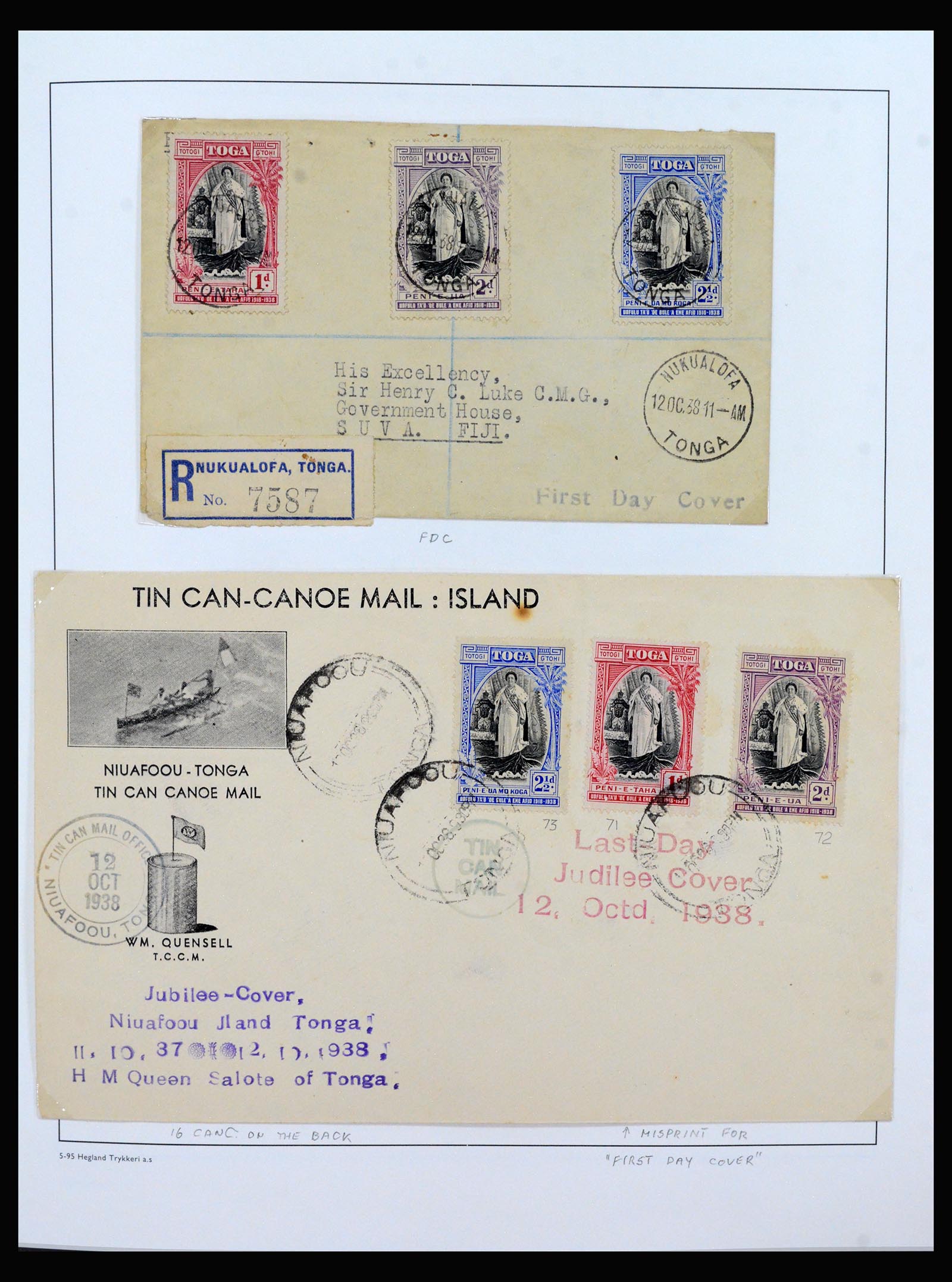 40394 0019 - Postzegel verzameling 40394 Tonga 1886-1999.