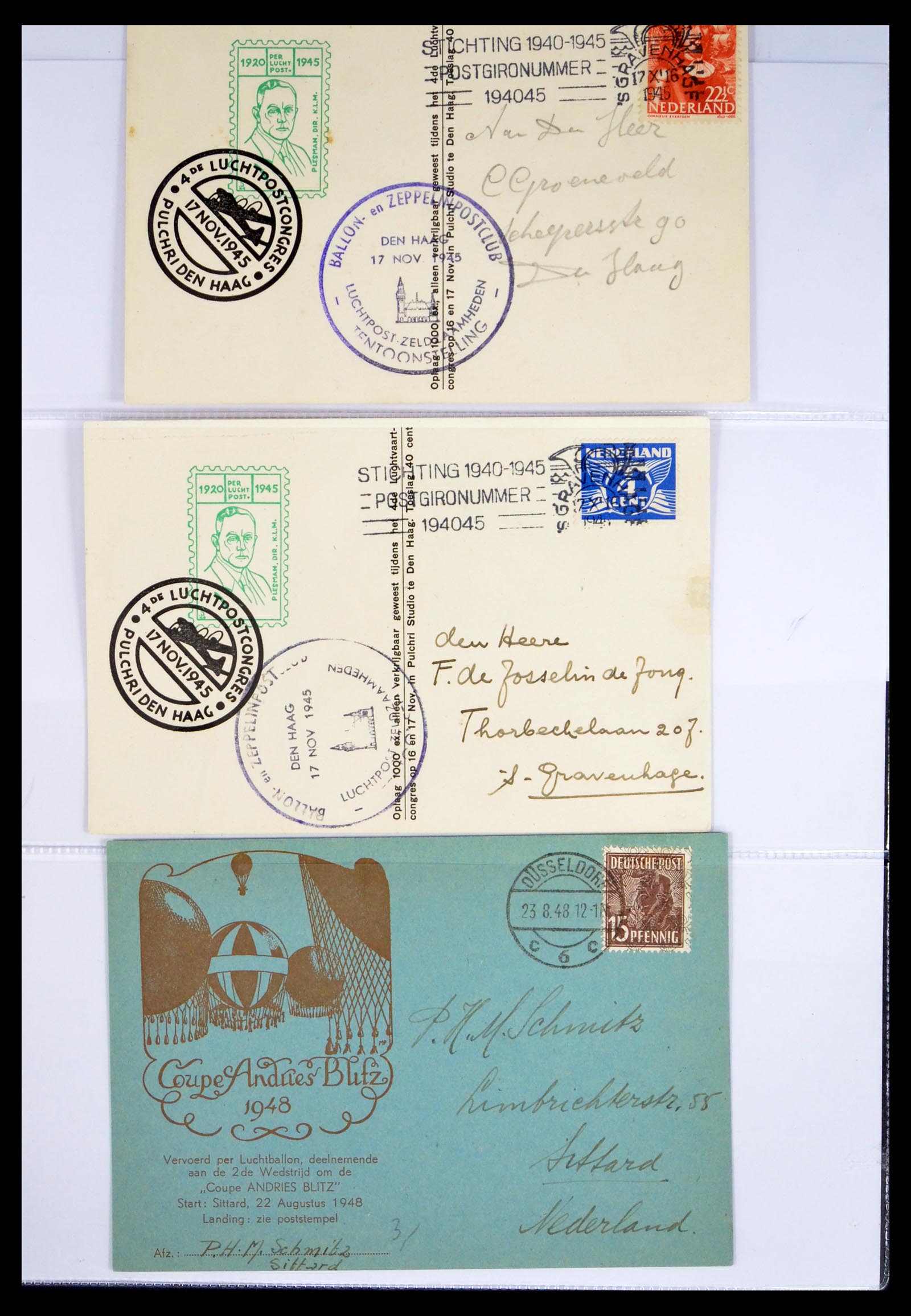 40399 0006 - Stamp collection 40399 Netherlands covers 1925-1960.