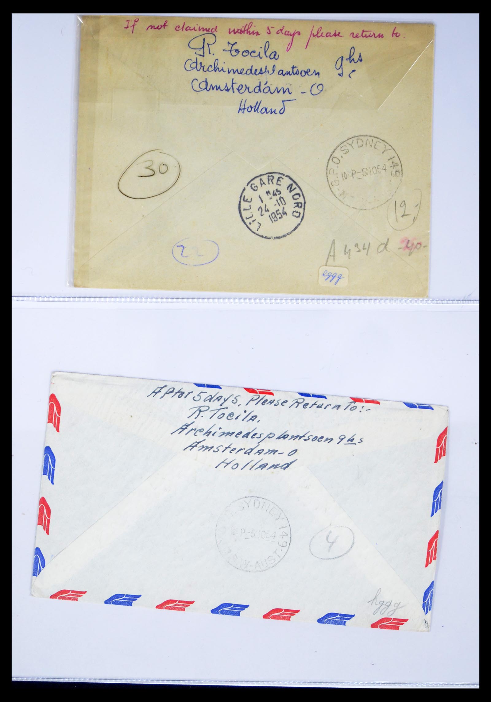 40399 0017 - Stamp collection 40399 Netherlands covers 1925-1960.