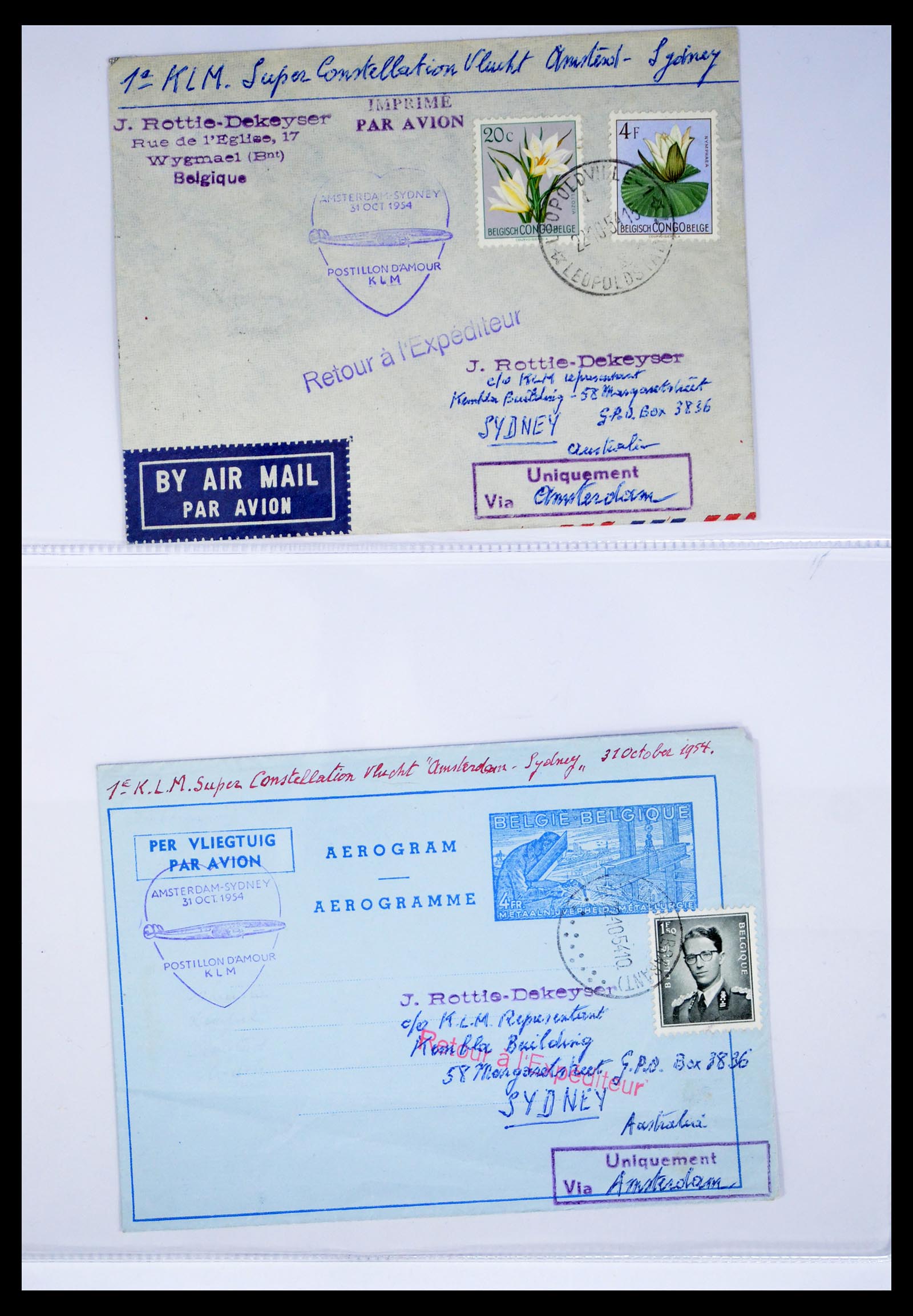 40399 0018 - Stamp collection 40399 Netherlands covers 1925-1960.