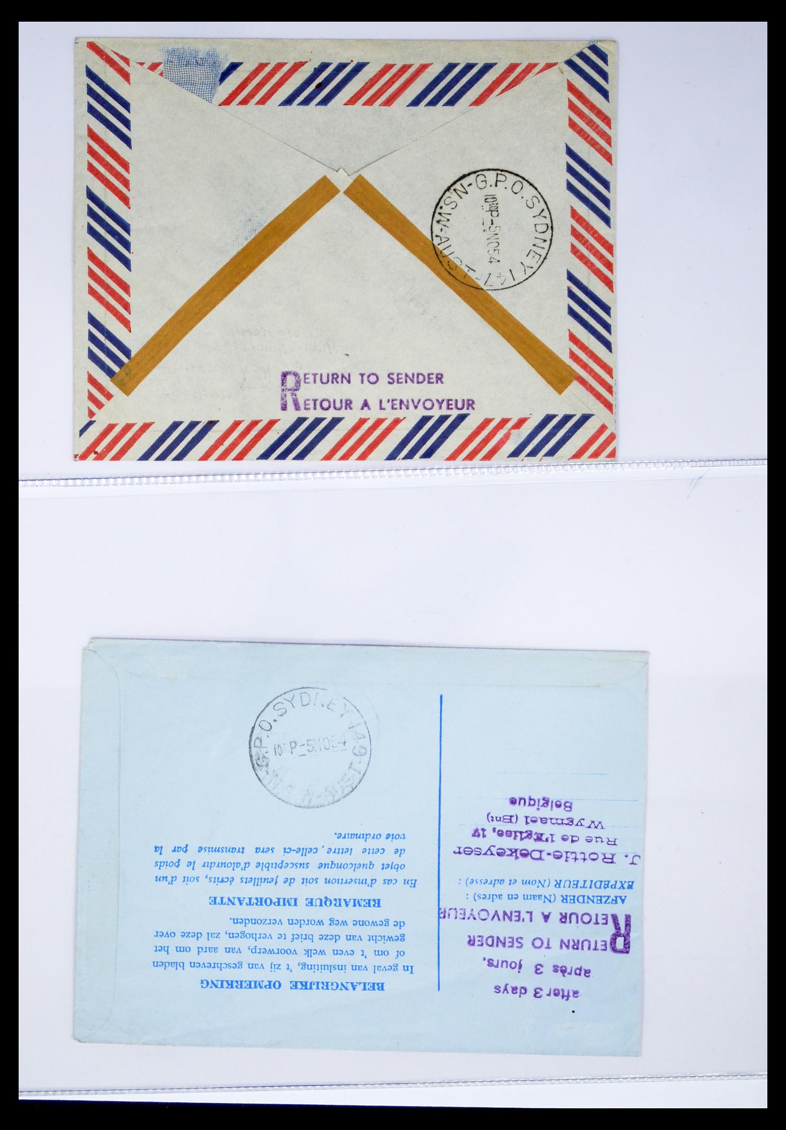 40399 0019 - Stamp collection 40399 Netherlands covers 1925-1960.