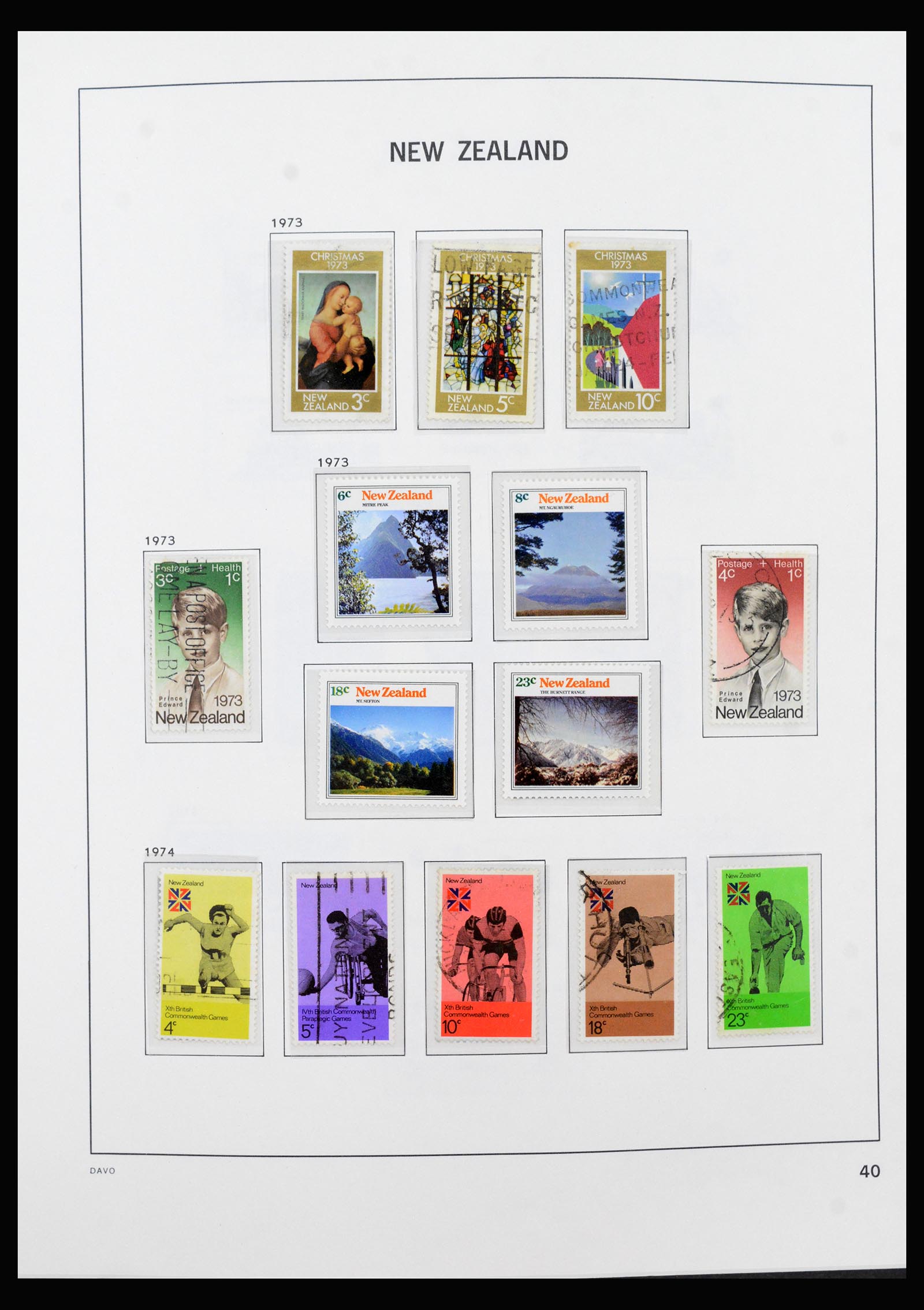 40401 0009 - Postzegel verzameling 40401 Nieuw Zeeland 1969-1993.