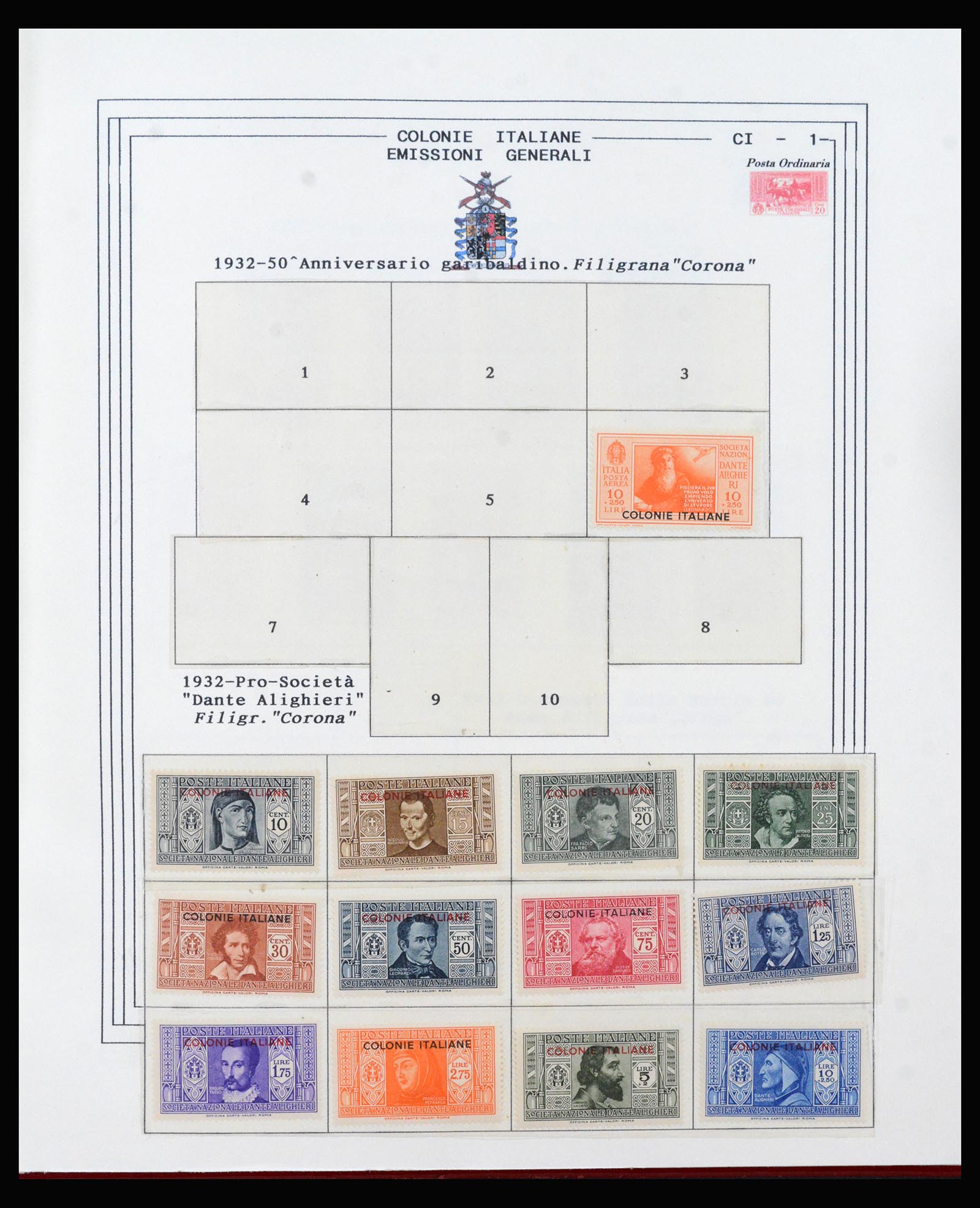 40410 0001 - Postzegel verzameling 40410 Italiaanse koloniën 1893-1941.
