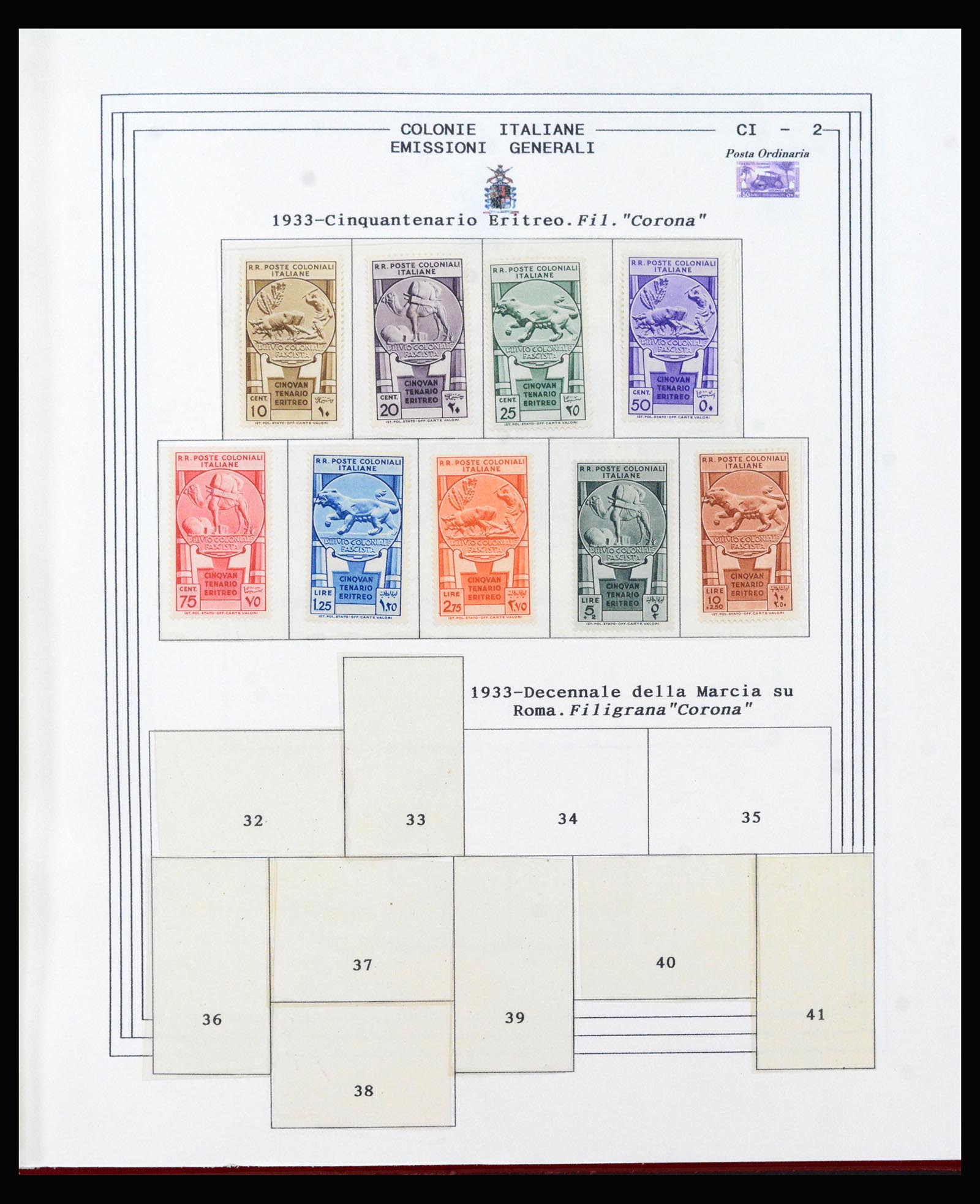 40410 0002 - Postzegel verzameling 40410 Italiaanse koloniën 1893-1941.