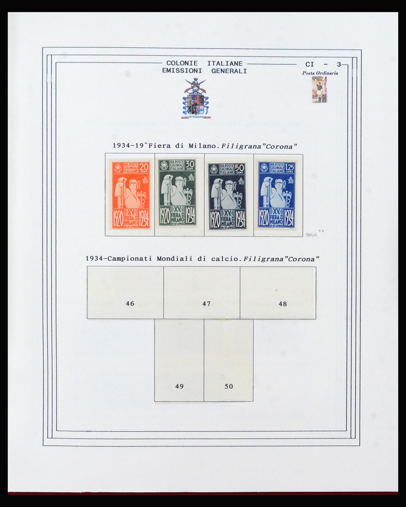 40410 0003 - Postzegel verzameling 40410 Italiaanse koloniën 1893-1941.