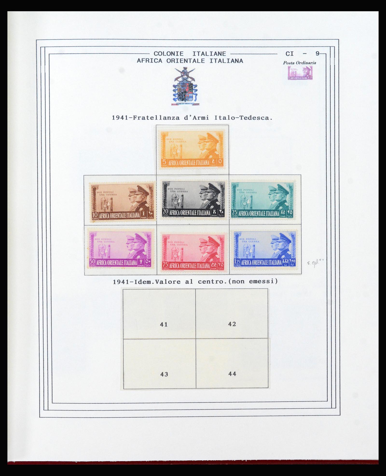 40410 0009 - Postzegel verzameling 40410 Italiaanse koloniën 1893-1941.