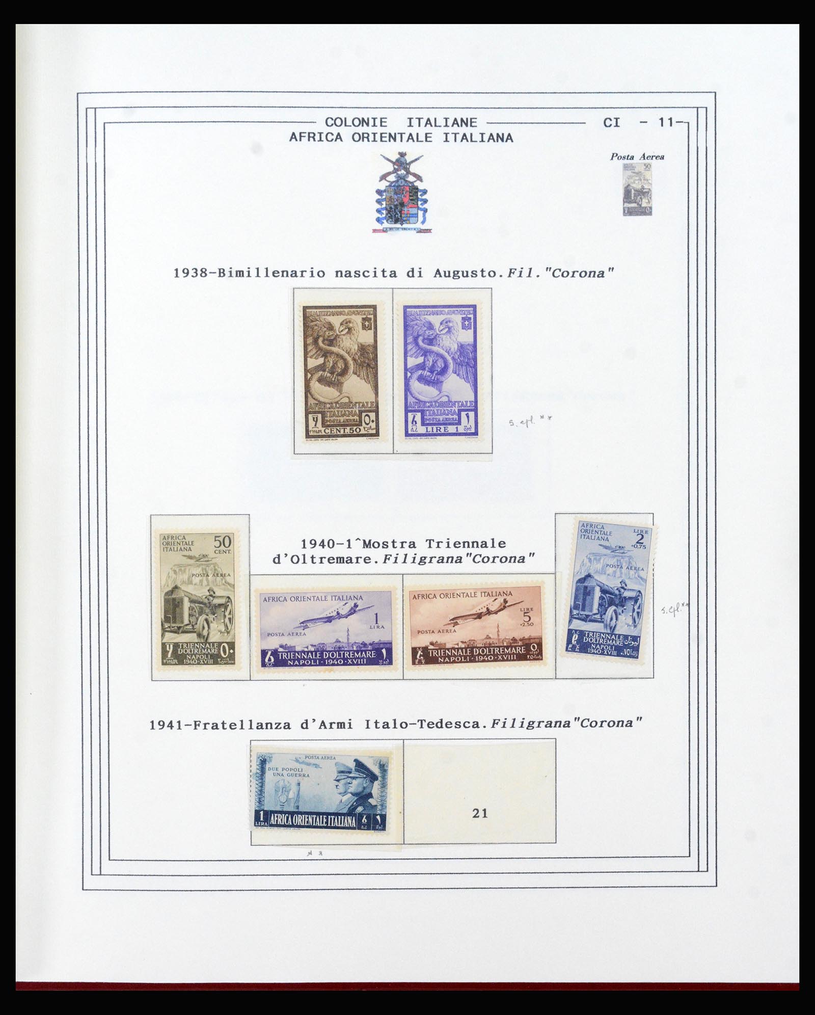 40410 0011 - Postzegel verzameling 40410 Italiaanse koloniën 1893-1941.