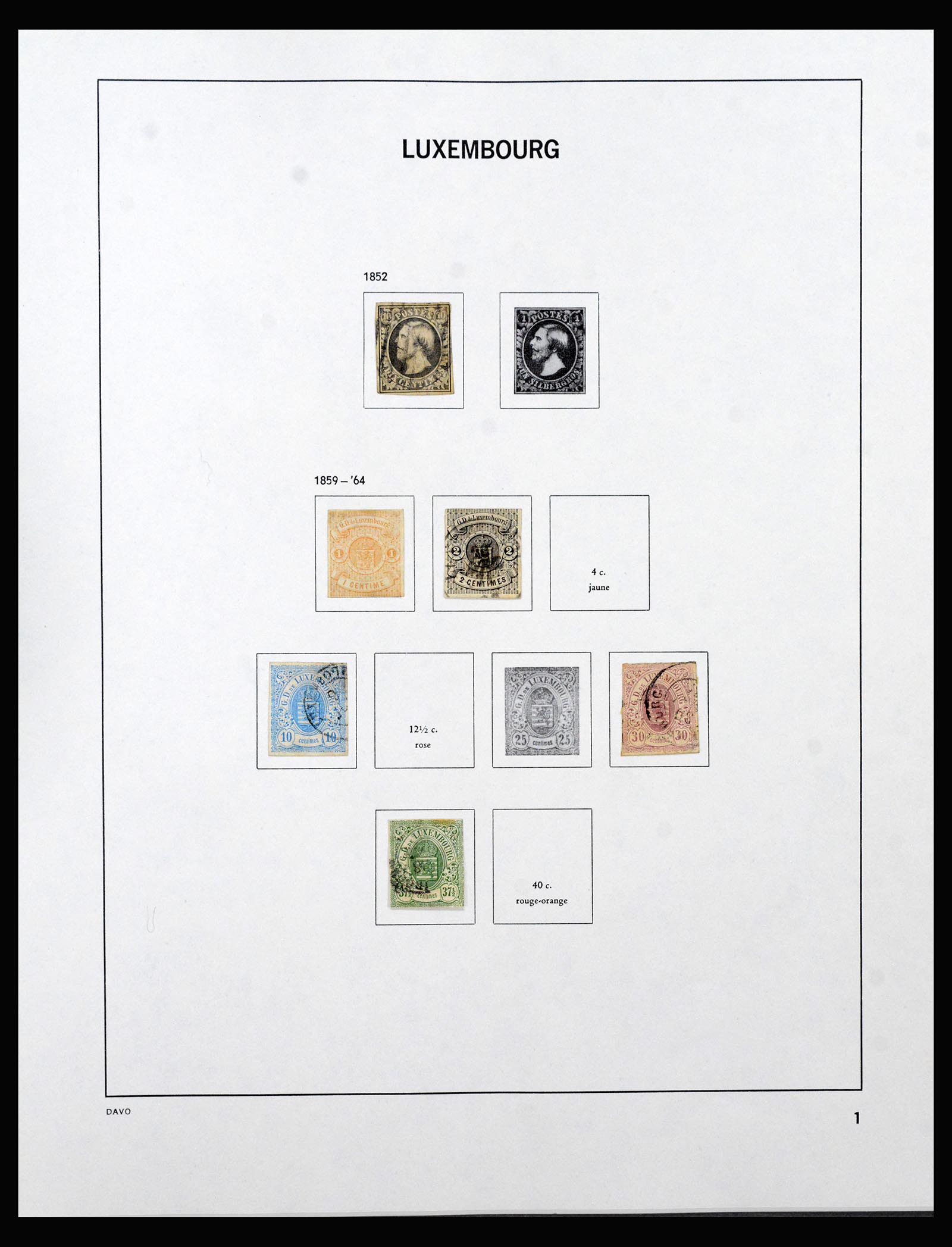 40421 0001 - Stamp collection 40421 Luxembourg 1852-1999.