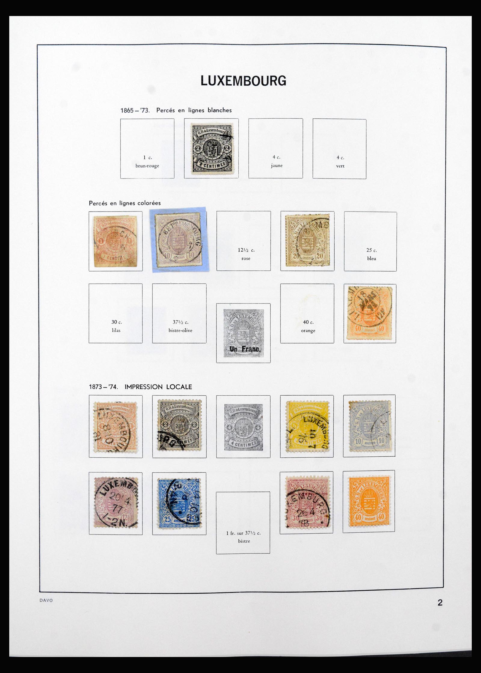 40421 0002 - Stamp collection 40421 Luxembourg 1852-1999.