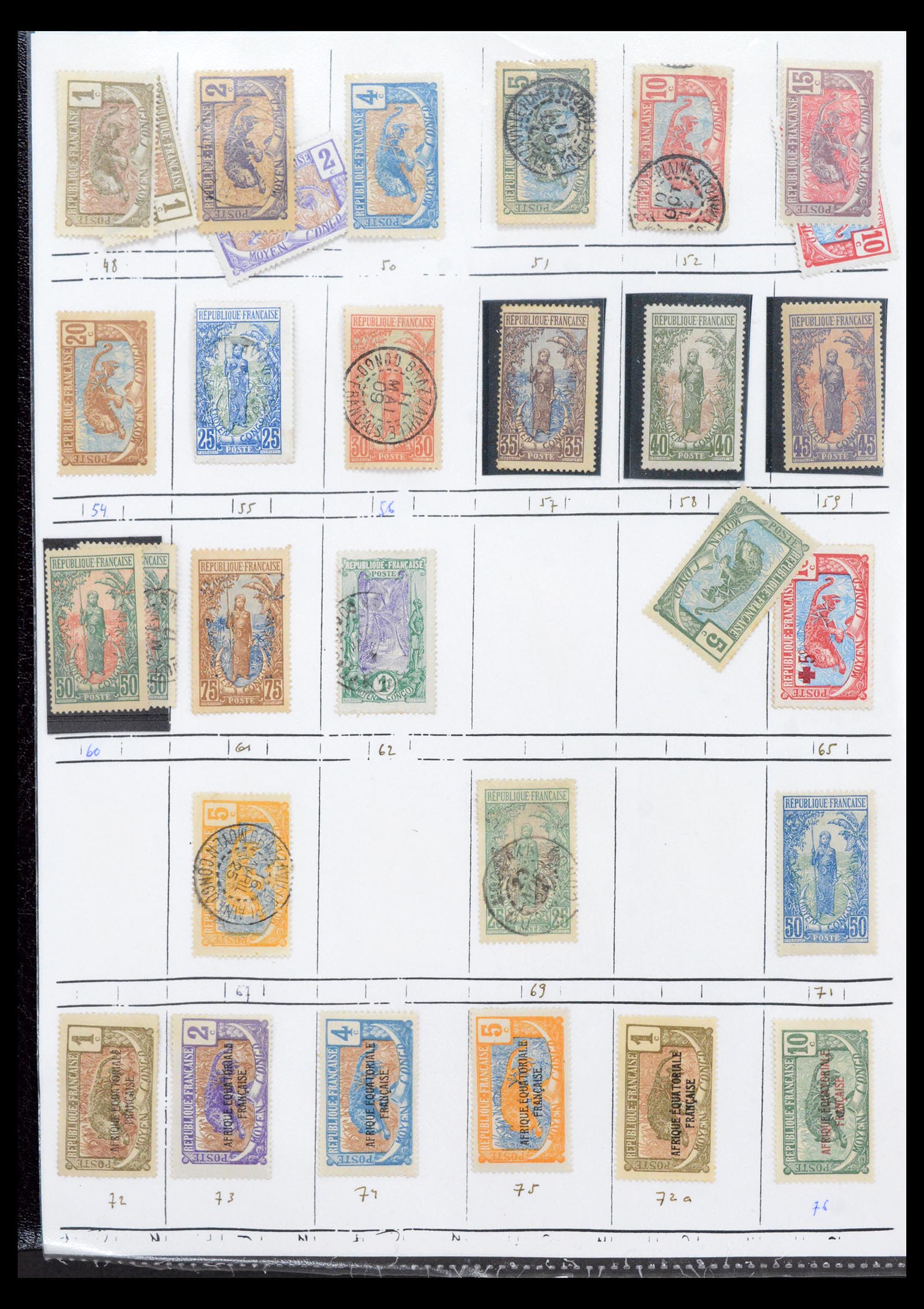 40423 0003 - Postzegel verzameling 40423 Franse koloniën 1880-1980.