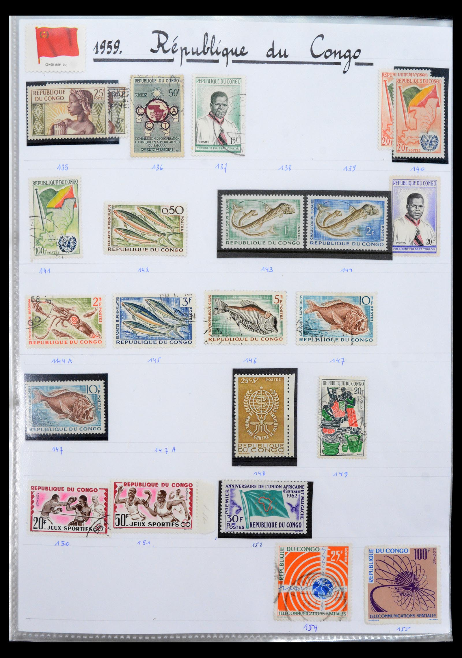 40423 0004 - Postzegel verzameling 40423 Franse koloniën 1880-1980.