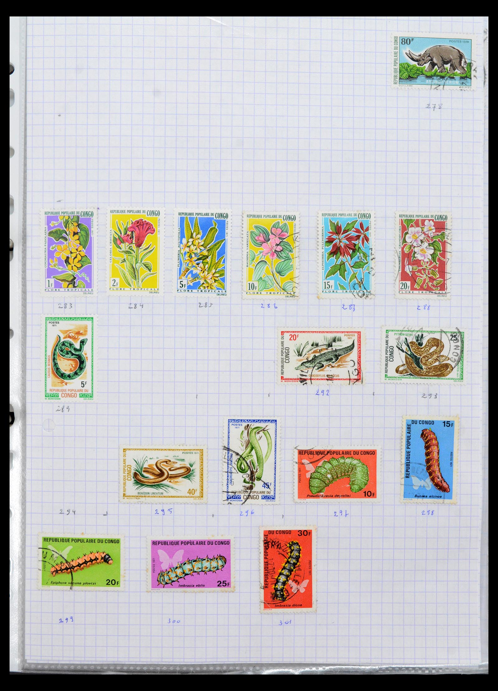 40423 0010 - Postzegel verzameling 40423 Franse koloniën 1880-1980.