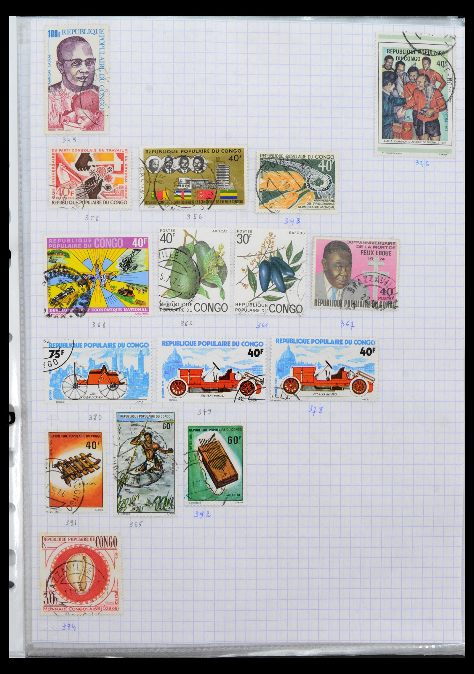 40423 0012 - Postzegel verzameling 40423 Franse koloniën 1880-1980.