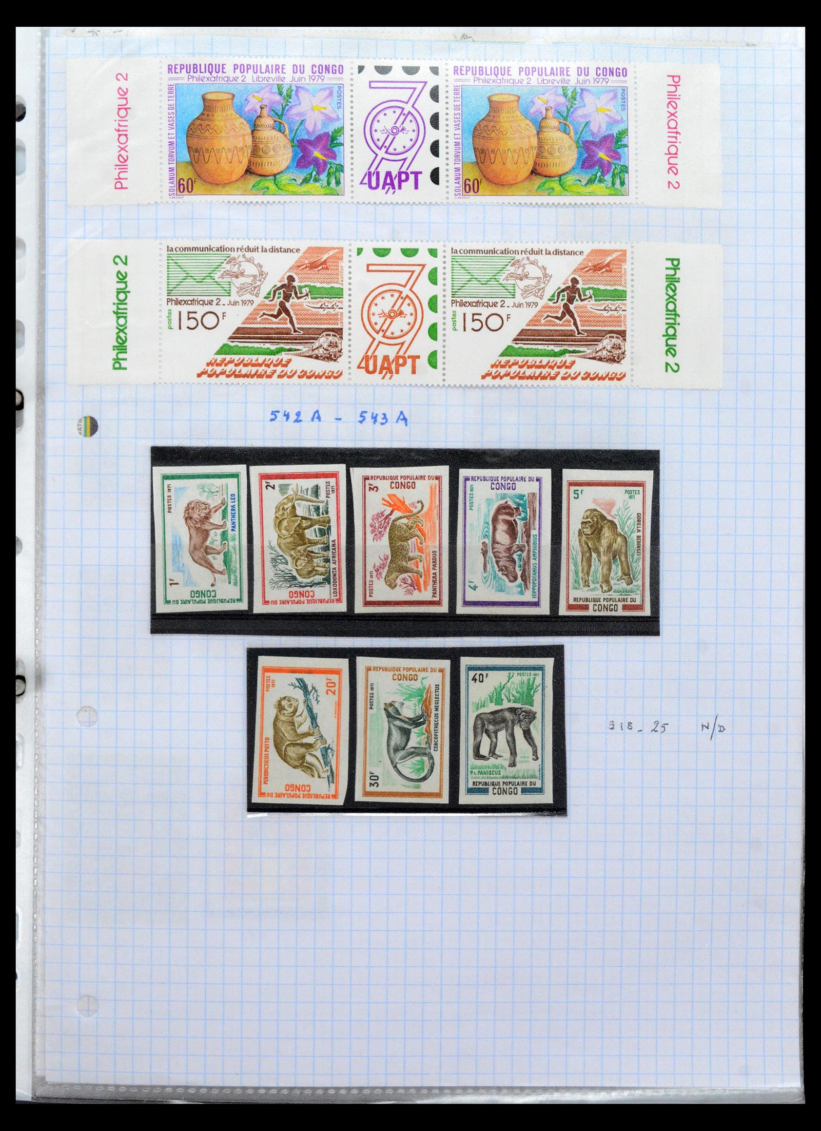 40423 0014 - Postzegel verzameling 40423 Franse koloniën 1880-1980.