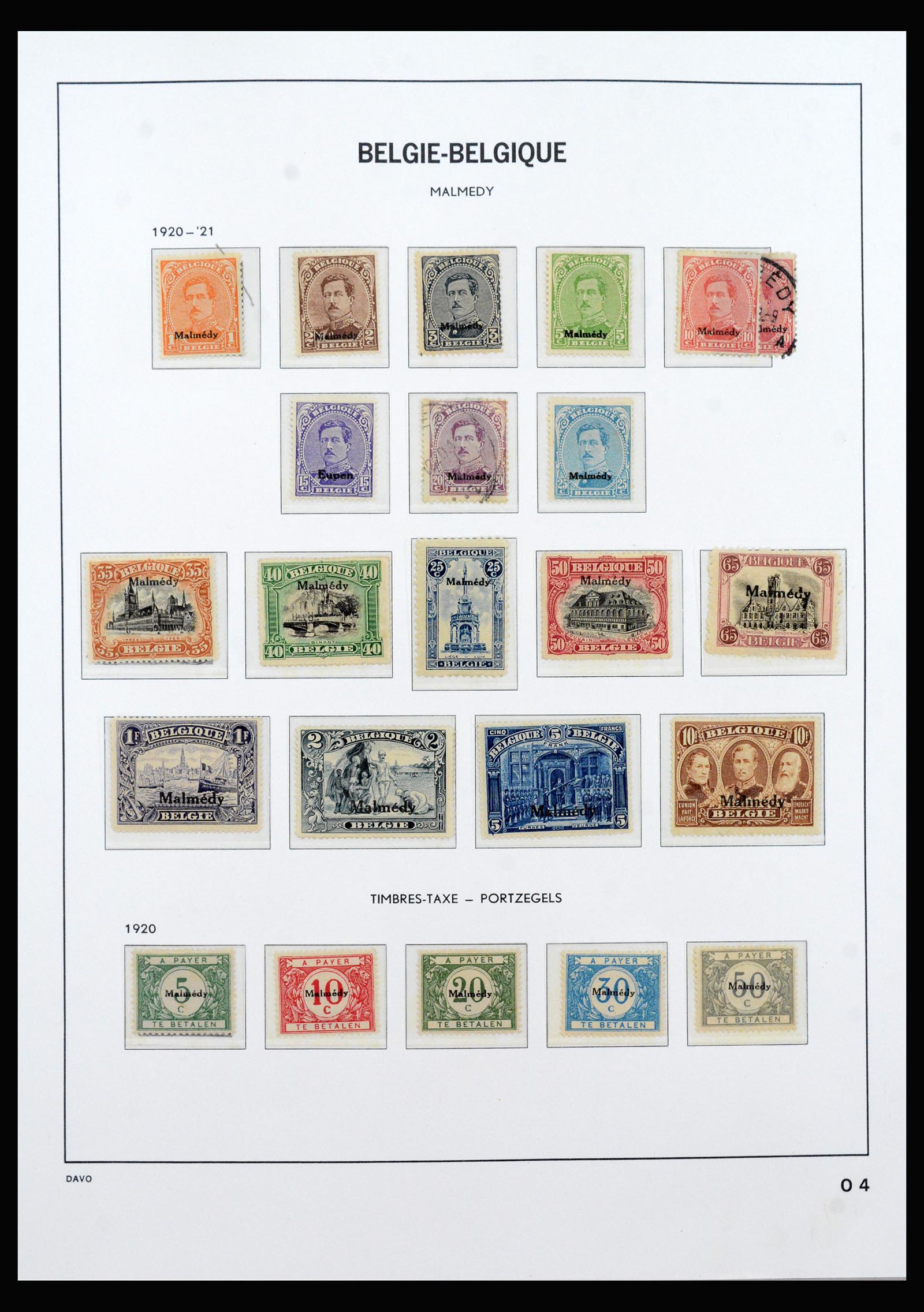 40424 0004 - Stamp collection 40424 Belgium 1882-1983 back of the book.