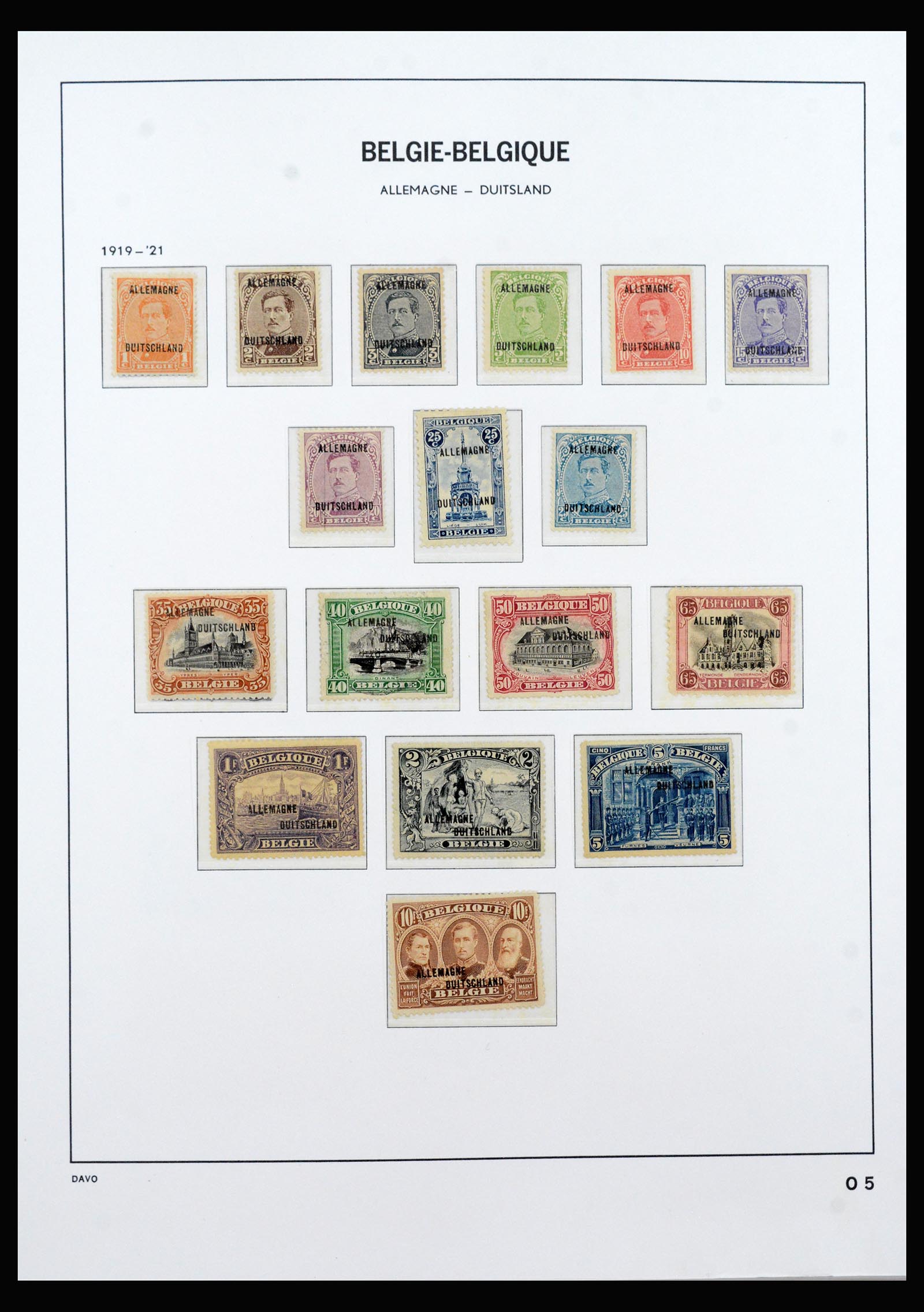 40424 0005 - Stamp collection 40424 Belgium 1882-1983 back of the book.
