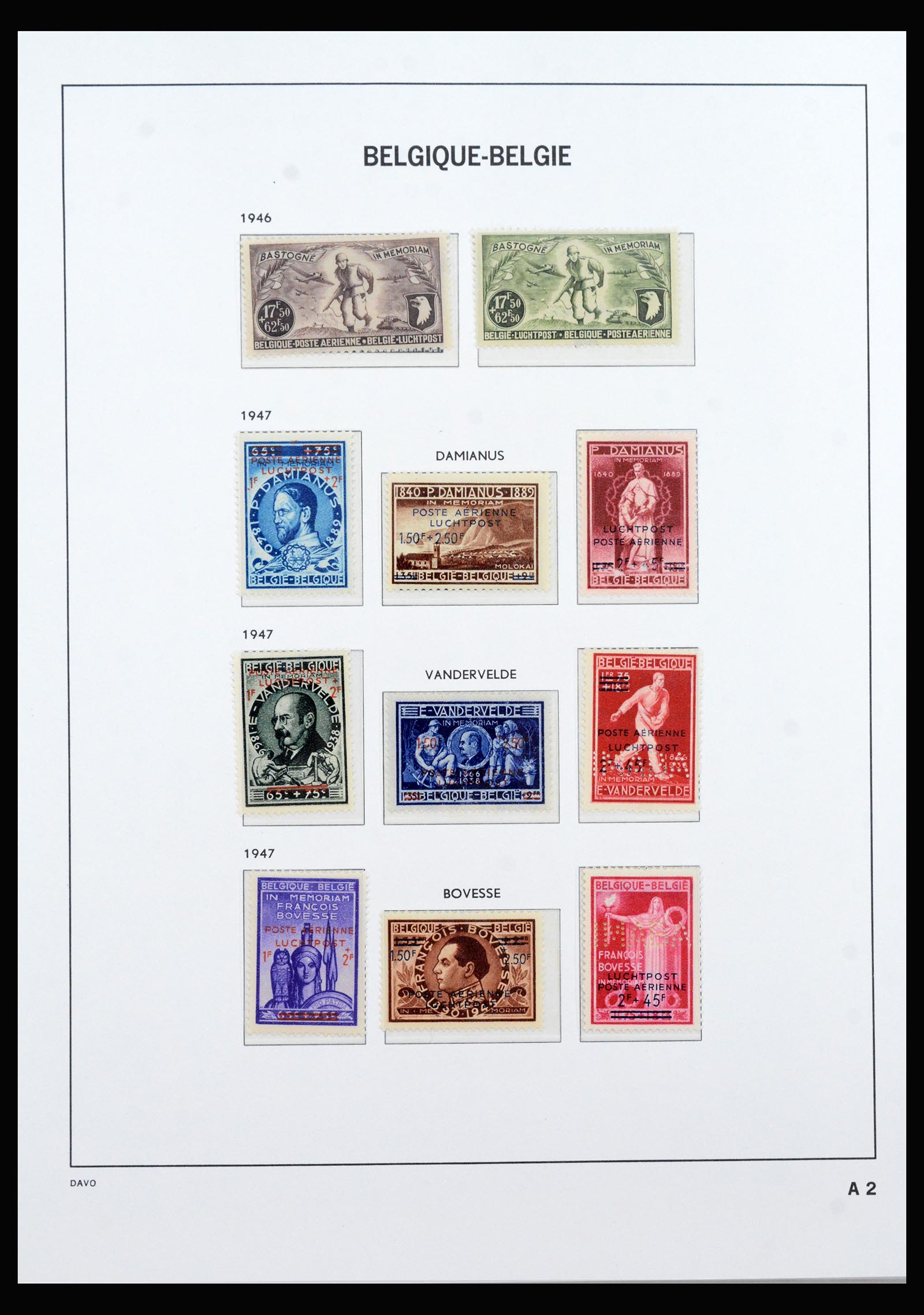 40424 0007 - Stamp collection 40424 Belgium 1882-1983 back of the book.