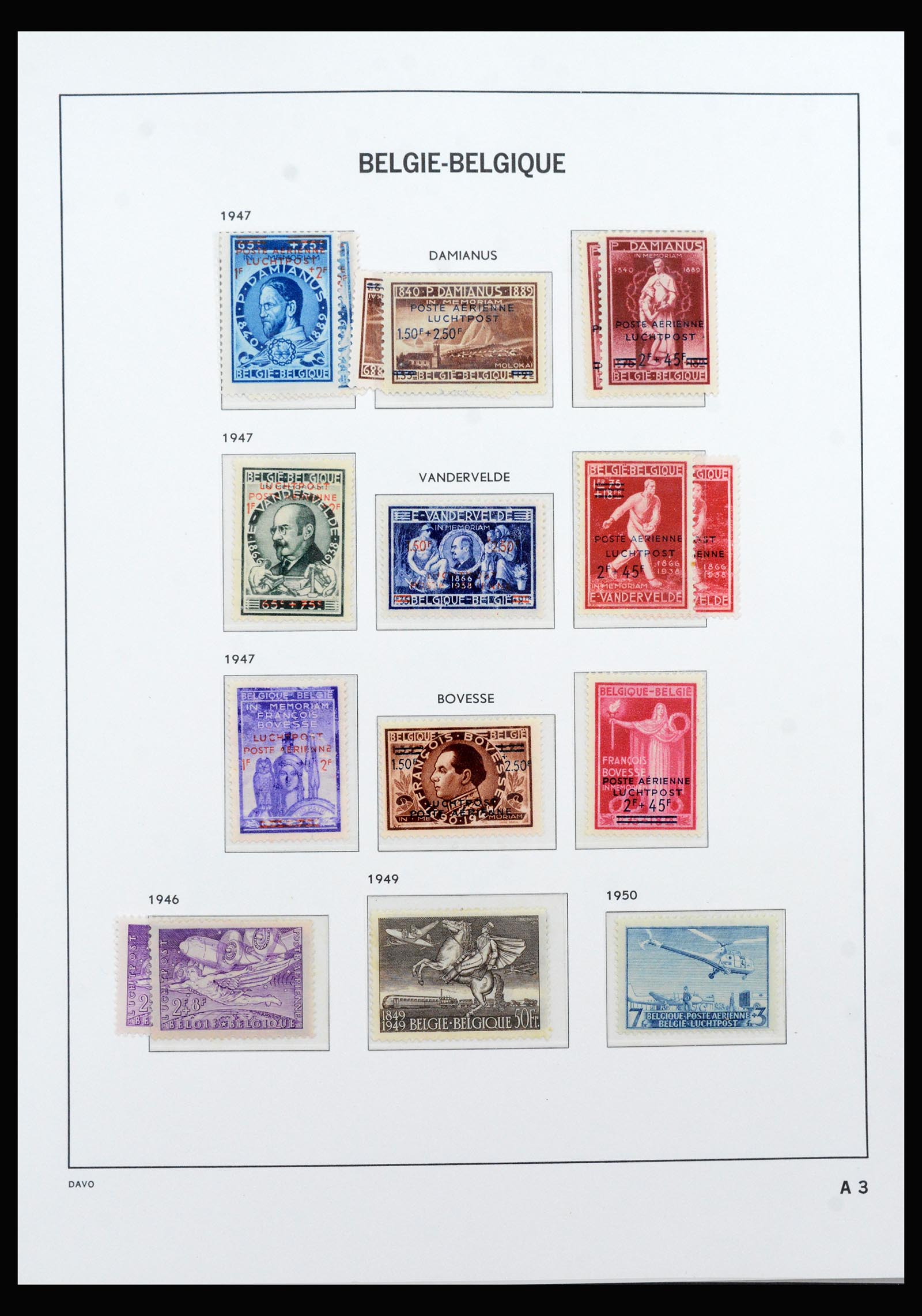 40424 0009 - Stamp collection 40424 Belgium 1882-1983 back of the book.