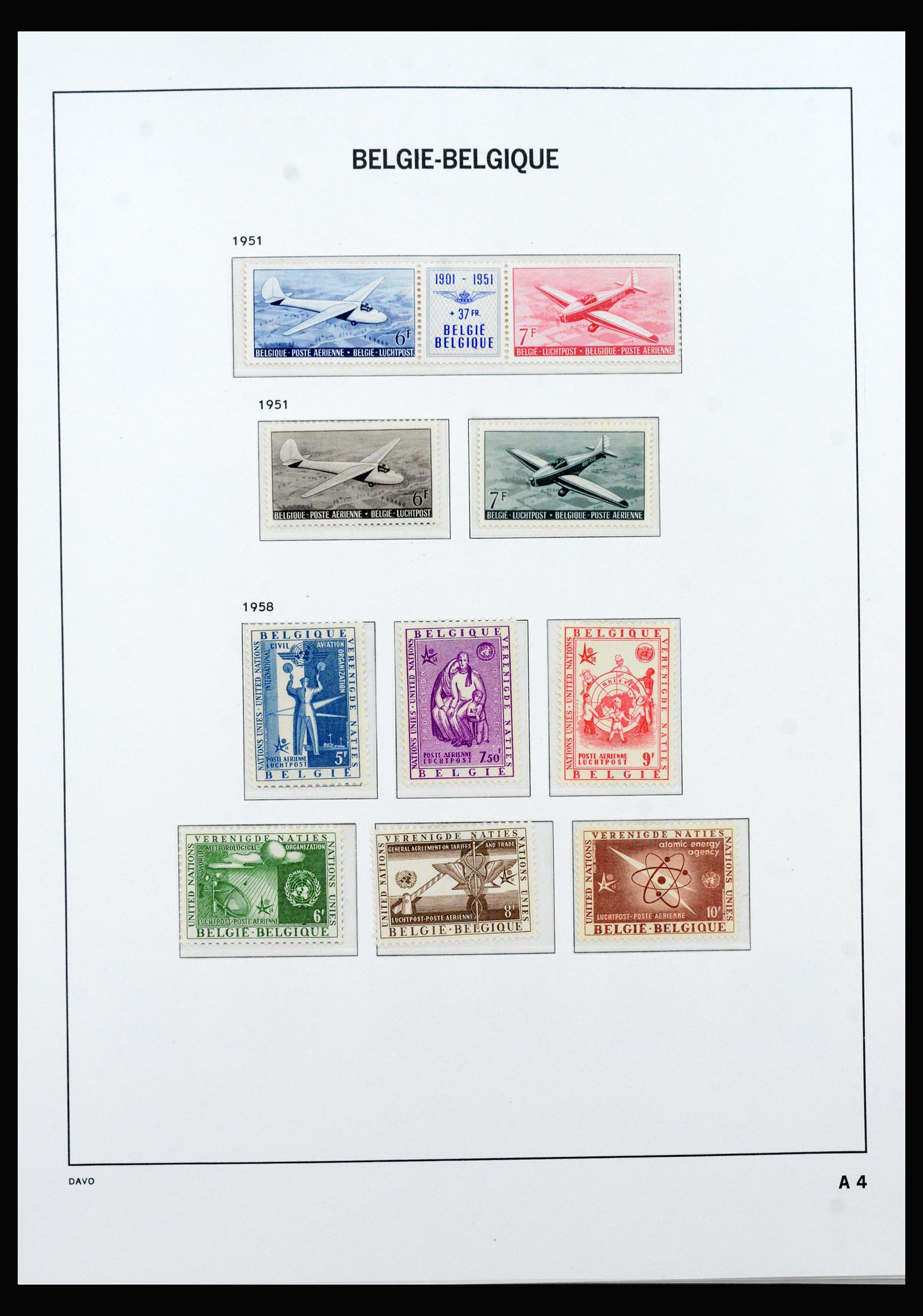 40424 0010 - Stamp collection 40424 Belgium 1882-1983 back of the book.