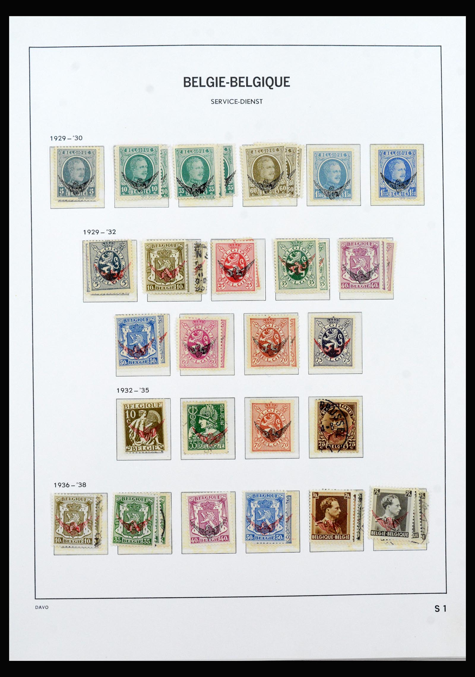 40424 0011 - Stamp collection 40424 Belgium 1882-1983 back of the book.