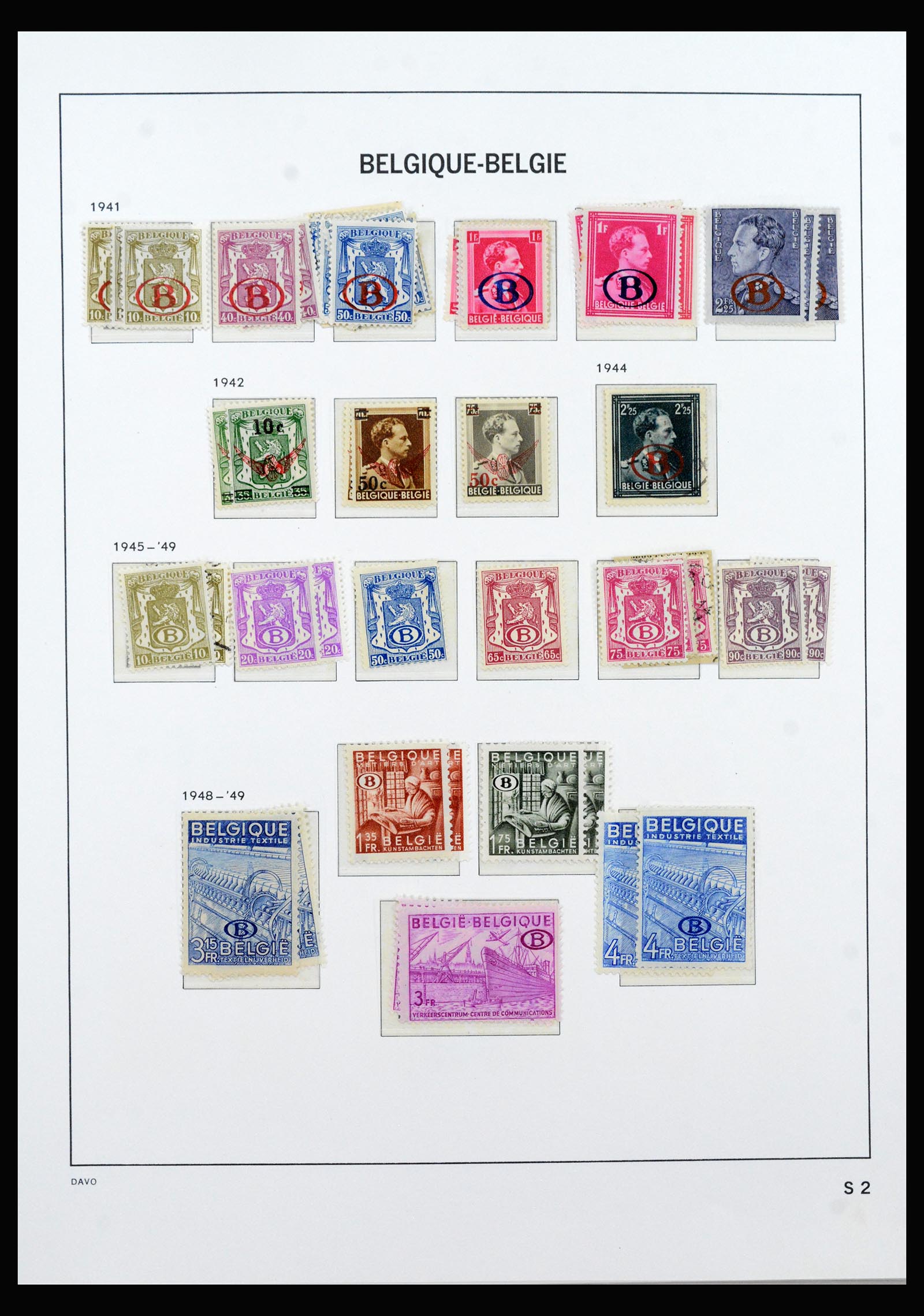 40424 0012 - Stamp collection 40424 Belgium 1882-1983 back of the book.