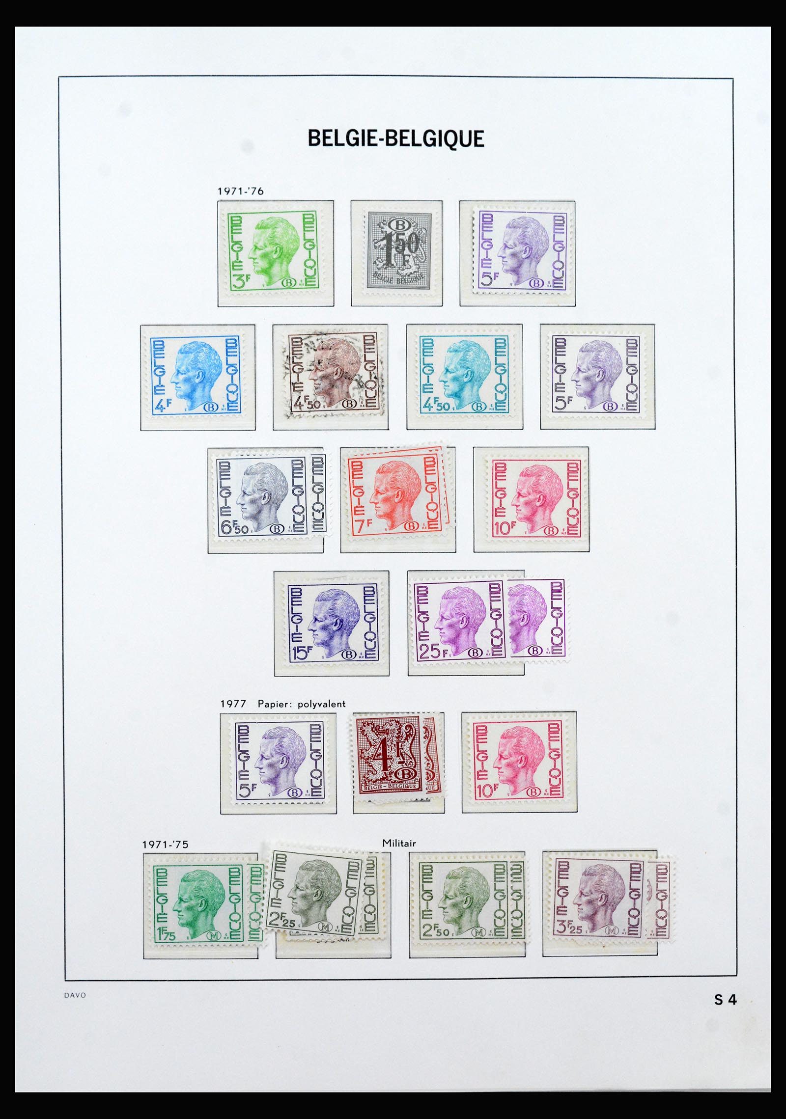 40424 0014 - Stamp collection 40424 Belgium 1882-1983 back of the book.