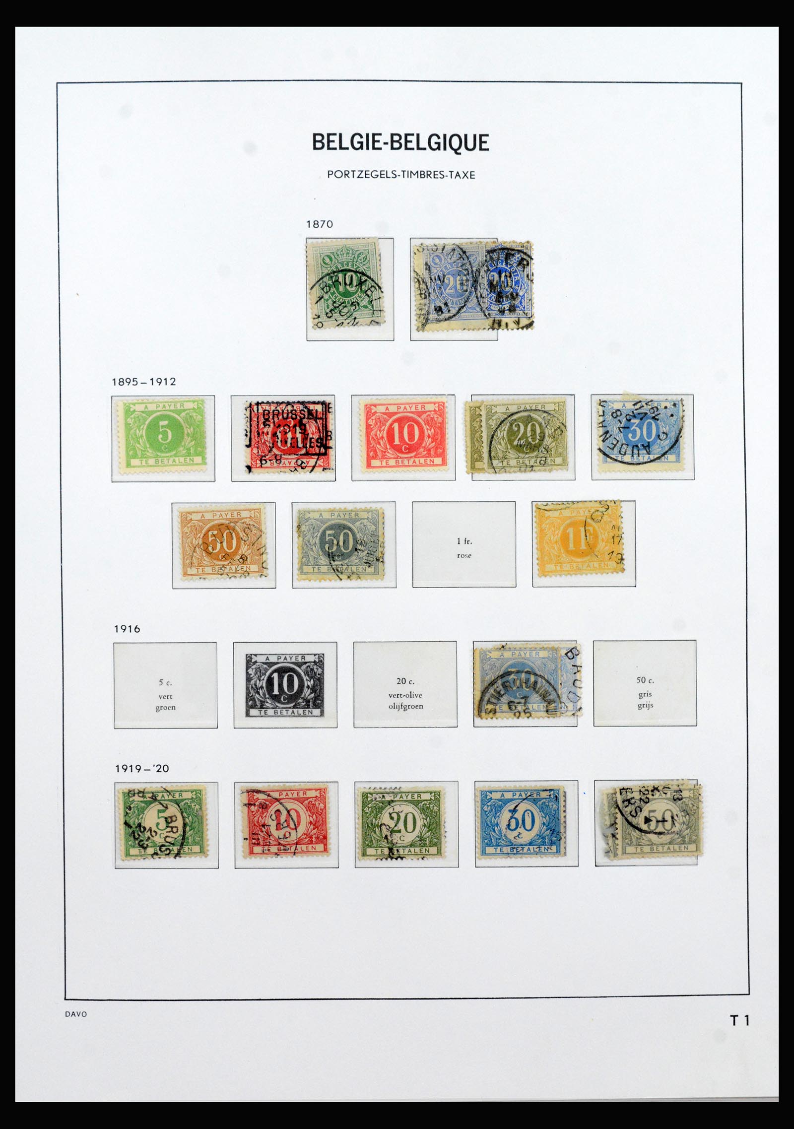 40424 0017 - Stamp collection 40424 Belgium 1882-1983 back of the book.