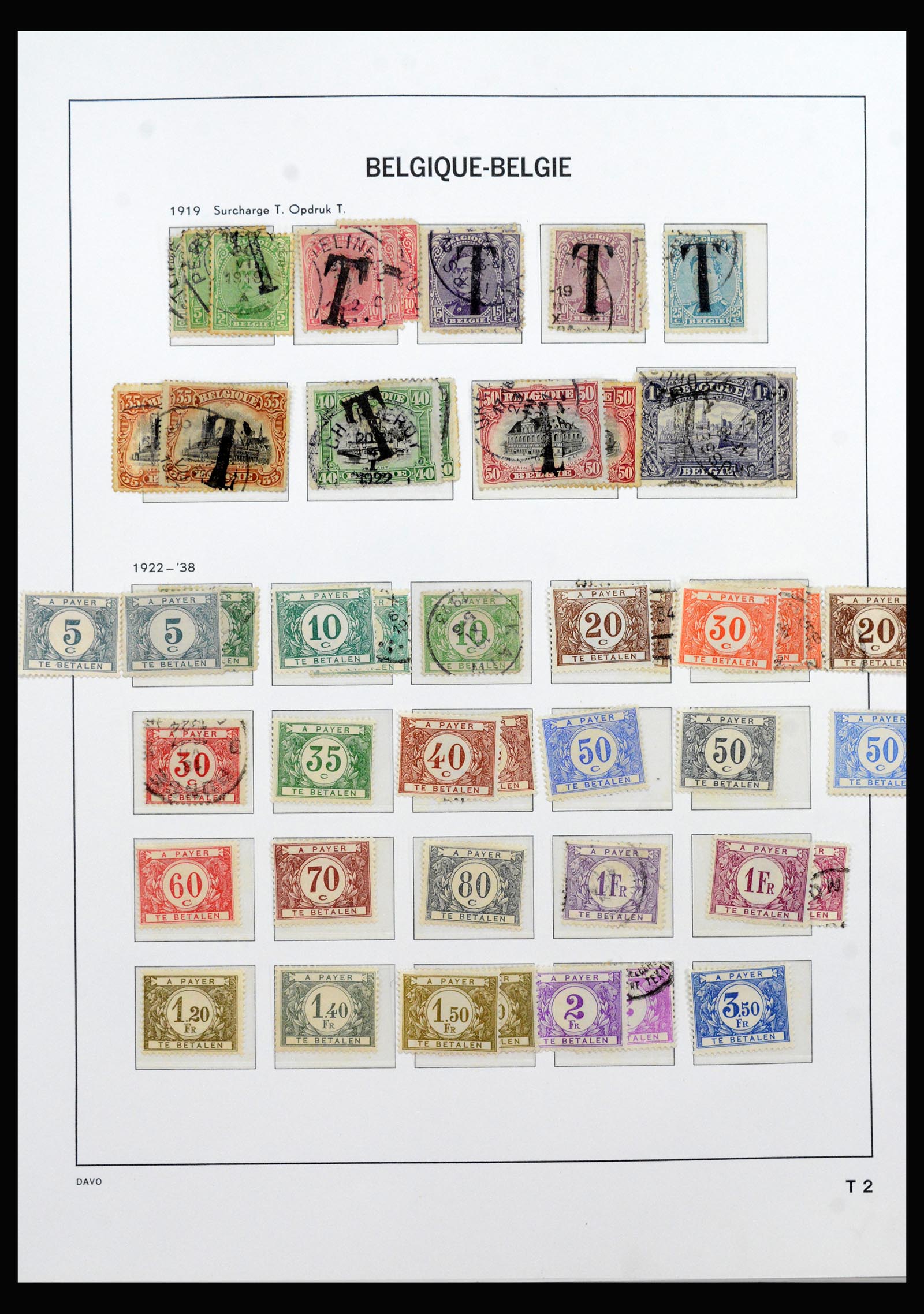 40424 0018 - Stamp collection 40424 Belgium 1882-1983 back of the book.