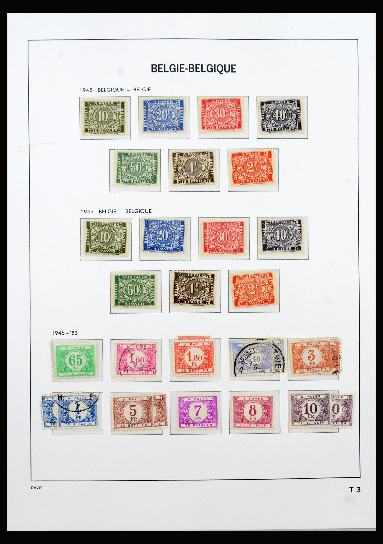 40424 0019 - Stamp collection 40424 Belgium 1882-1983 back of the book.
