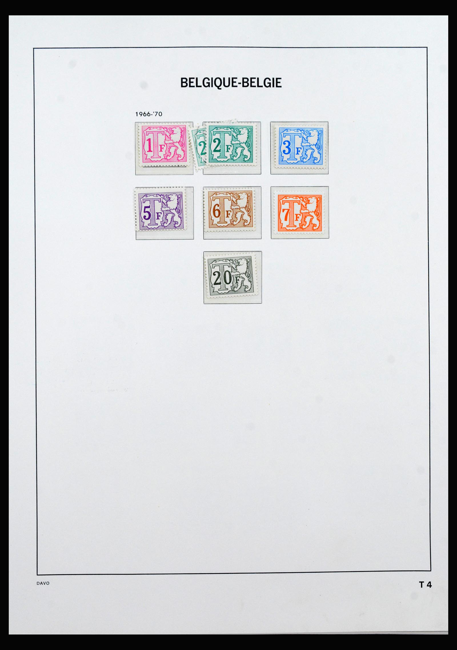 40424 0020 - Stamp collection 40424 Belgium 1882-1983 back of the book.