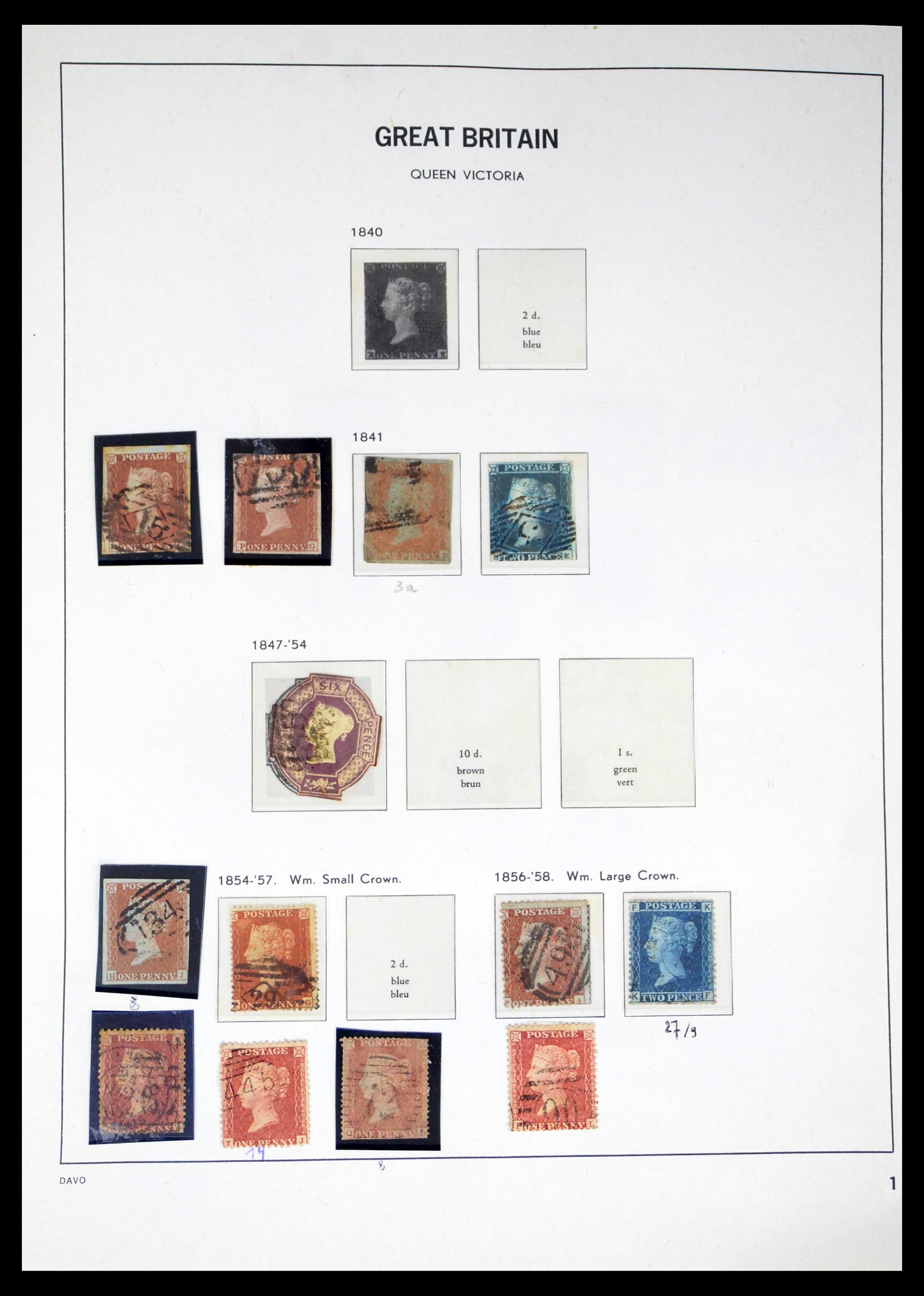 40432 0001 - Postzegel verzameling 40432 Engeland 1841-1970.