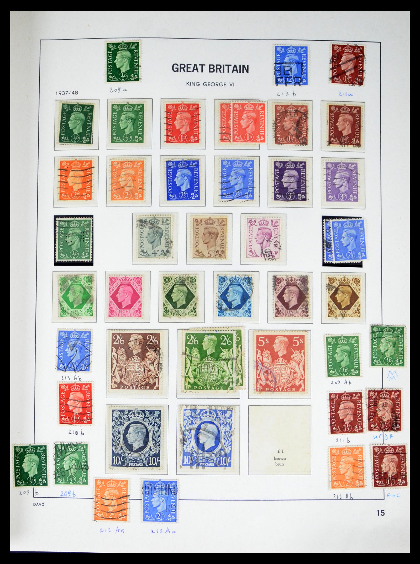 40432 0015 - Postzegel verzameling 40432 Engeland 1841-1970.