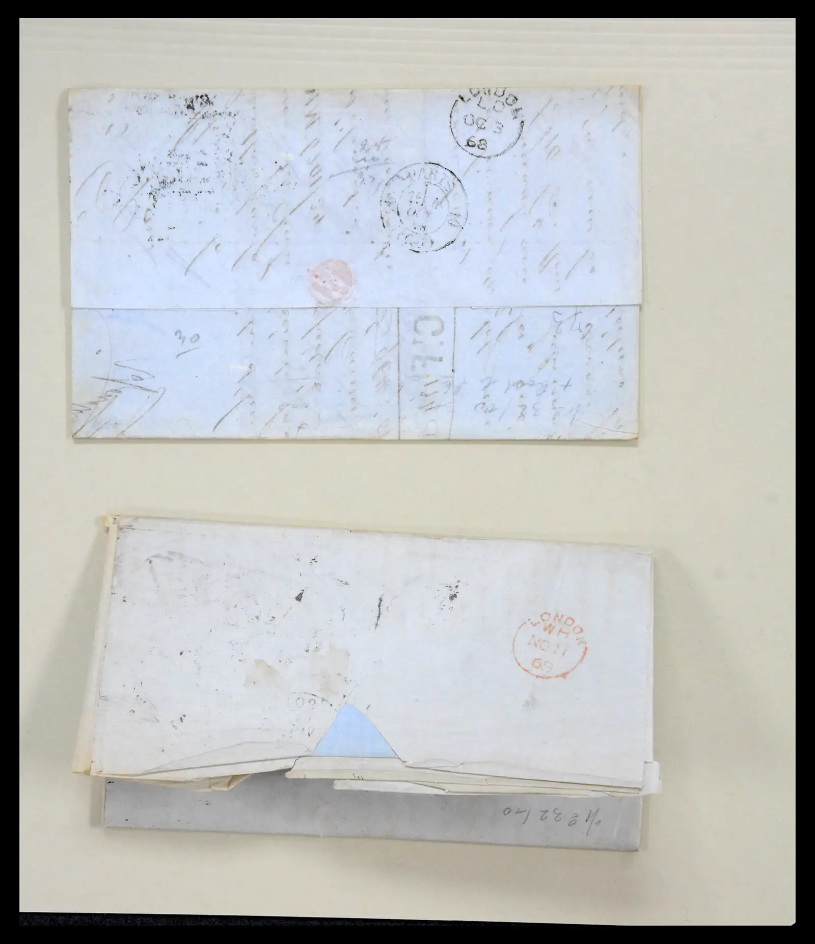 40434 0002 - Stamp collection 40434 Great Britain covers 1868-1869.