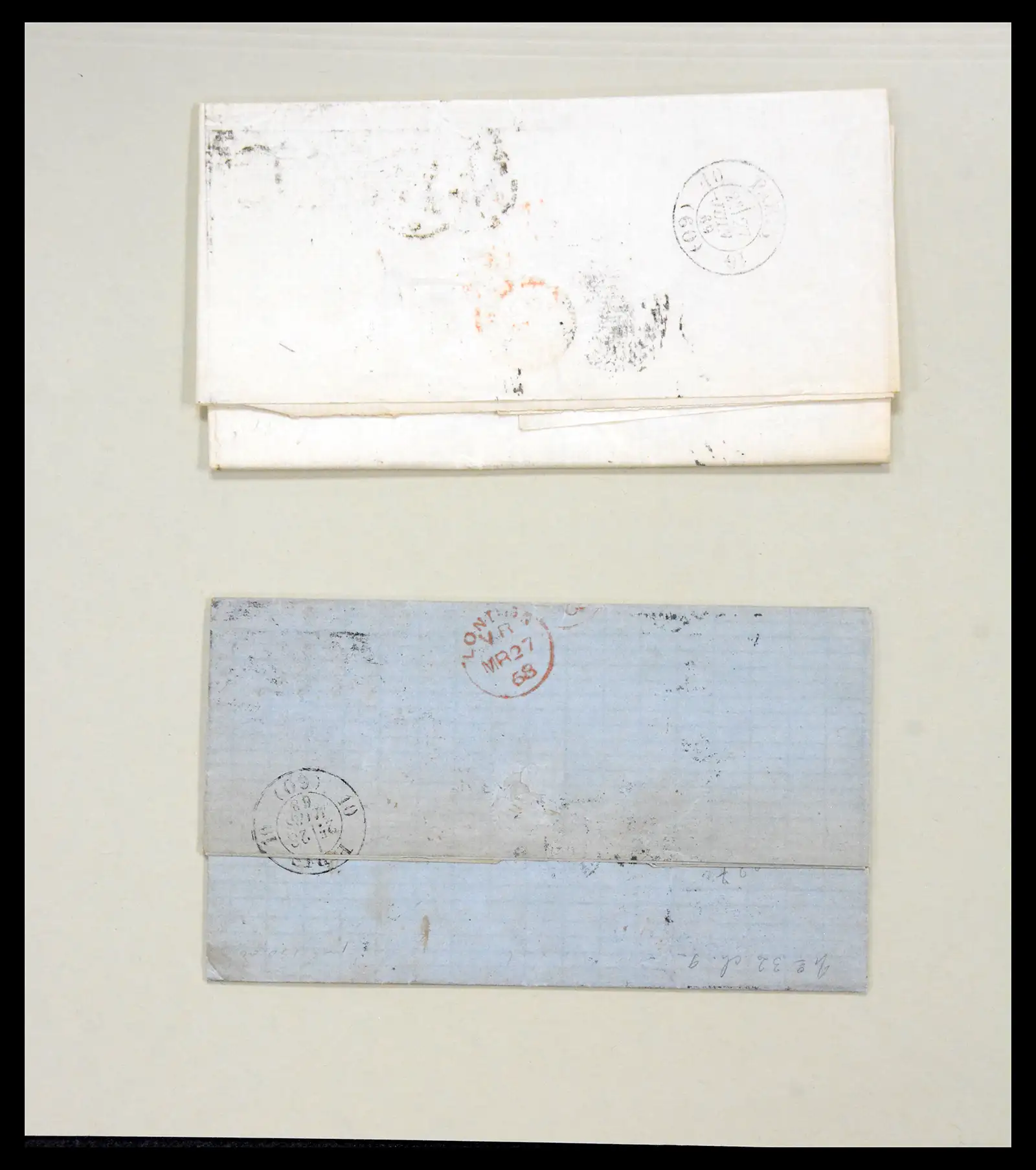 40434 0004 - Stamp collection 40434 Great Britain covers 1868-1869.