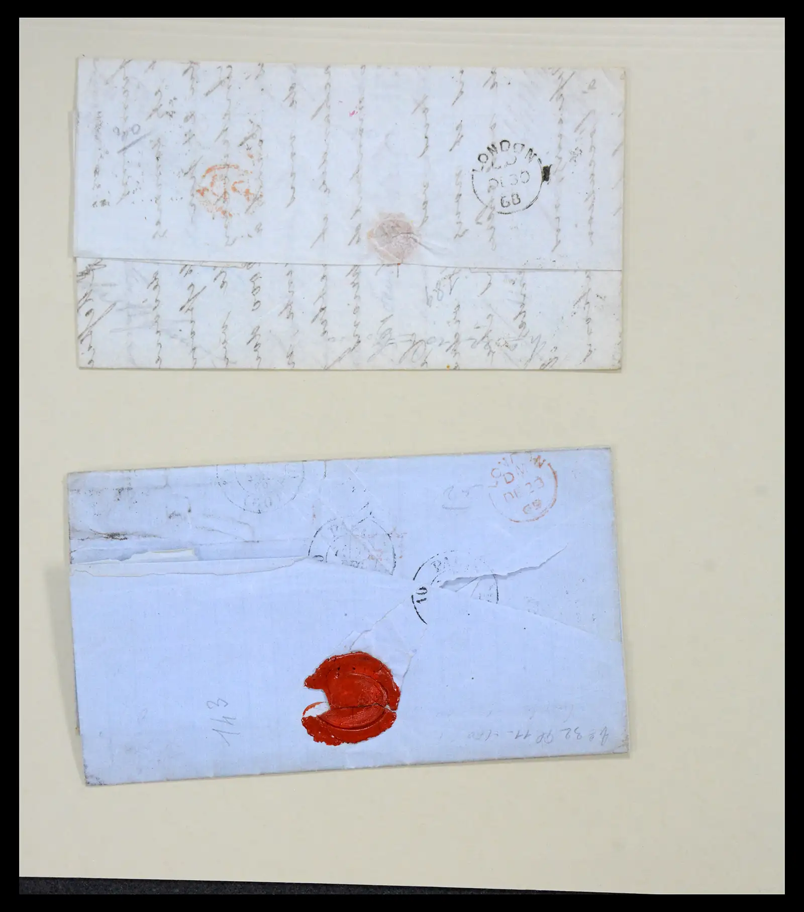 40434 0008 - Stamp collection 40434 Great Britain covers 1868-1869.