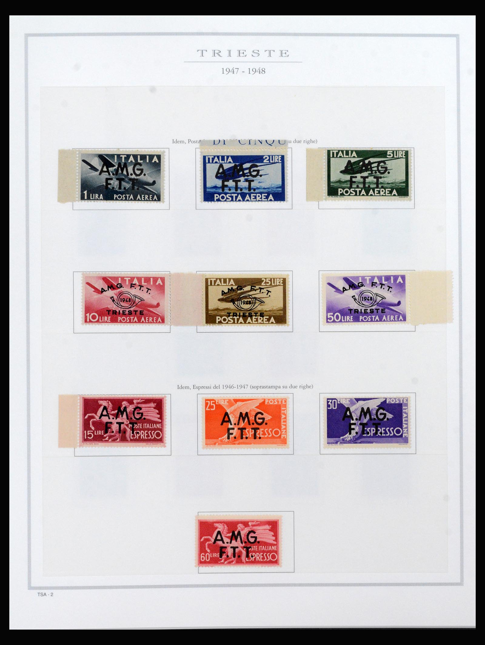40447 0002 - Stamp collection 40447 Trieste-A complete 1947-1954.