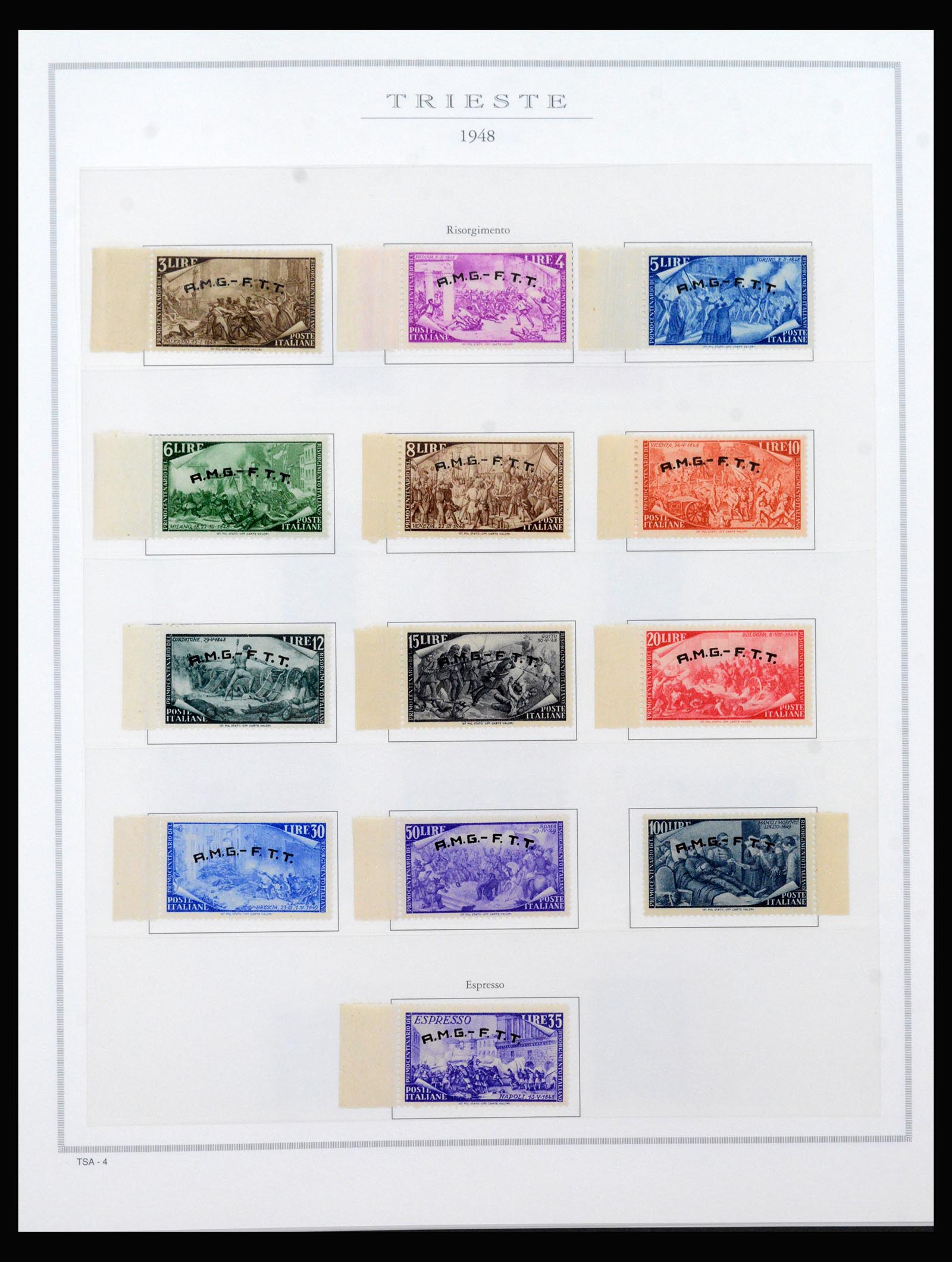 40447 0004 - Stamp collection 40447 Trieste-A complete 1947-1954.